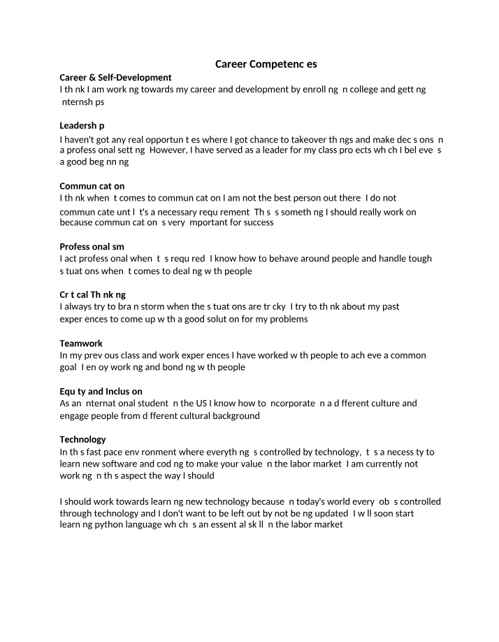 Career Competencies for Enhancing Communication