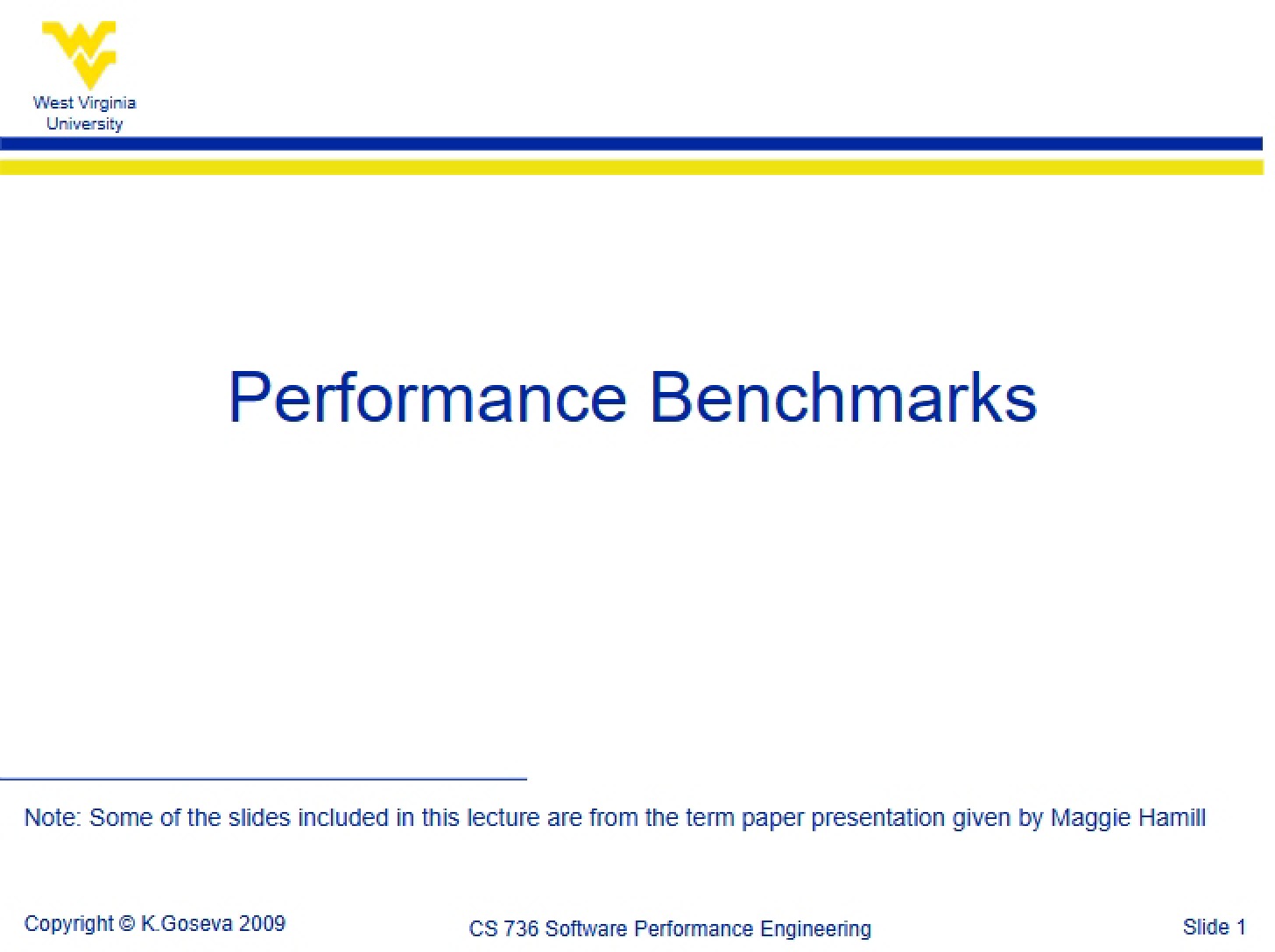 Benchmarking Performance