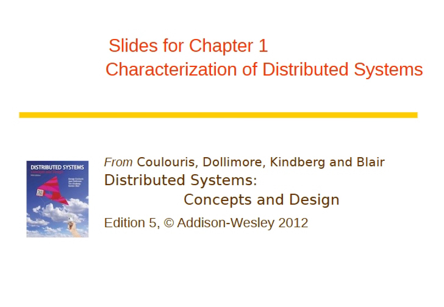 Distributed Systems Characterization