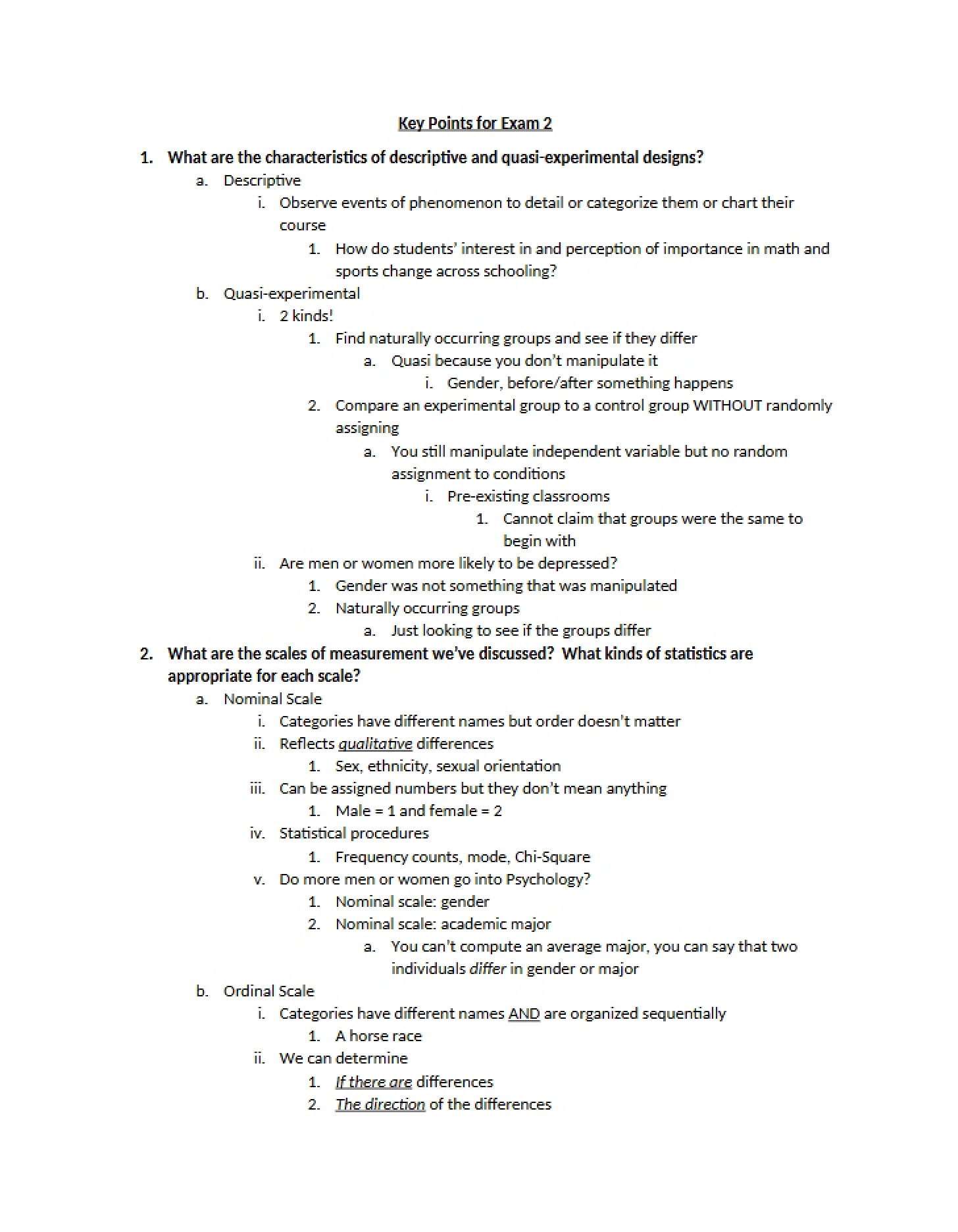 Second Exam