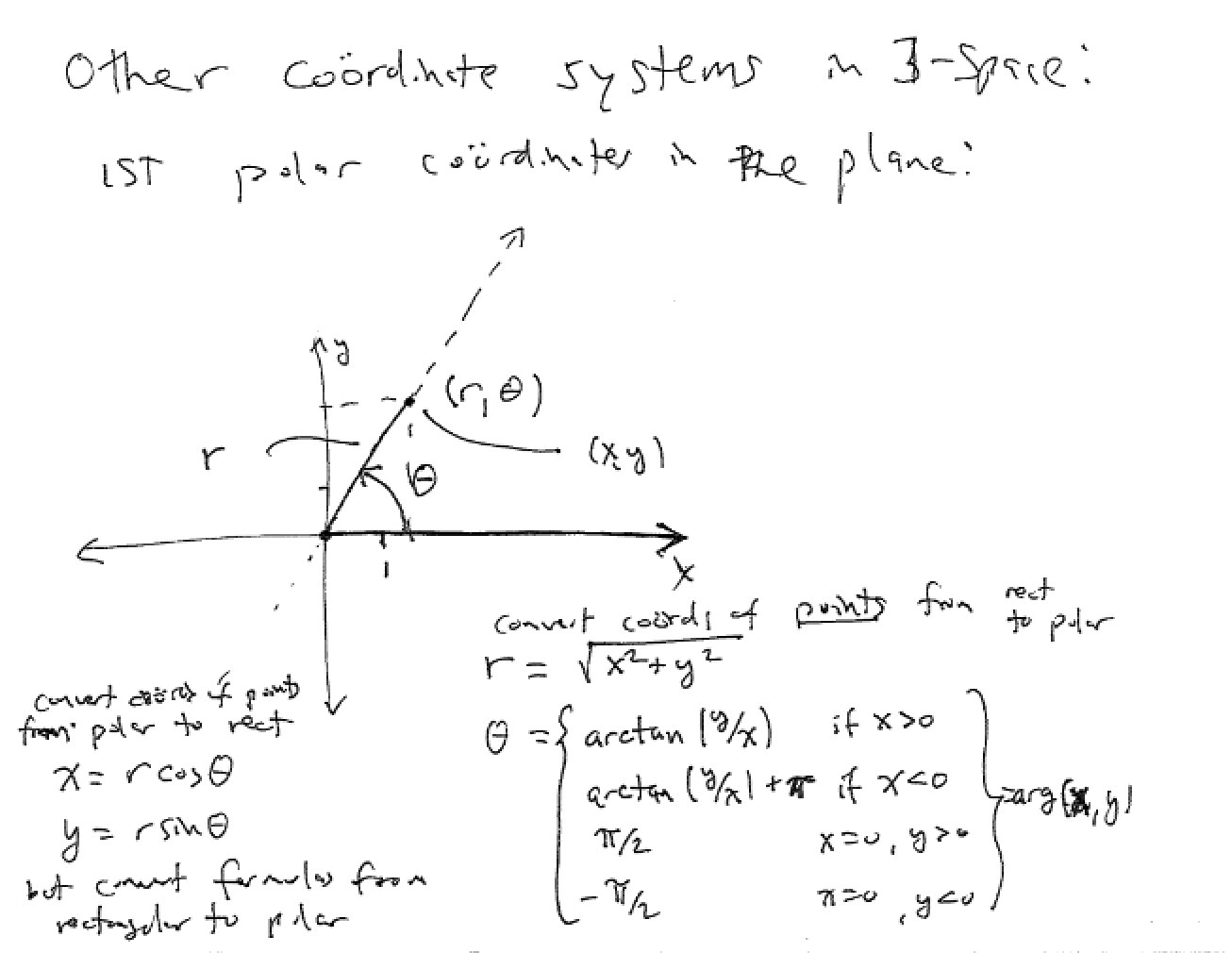 Set of Lectures, Numbers 5 to 8, for an Analytic Geometry and Calculus Course