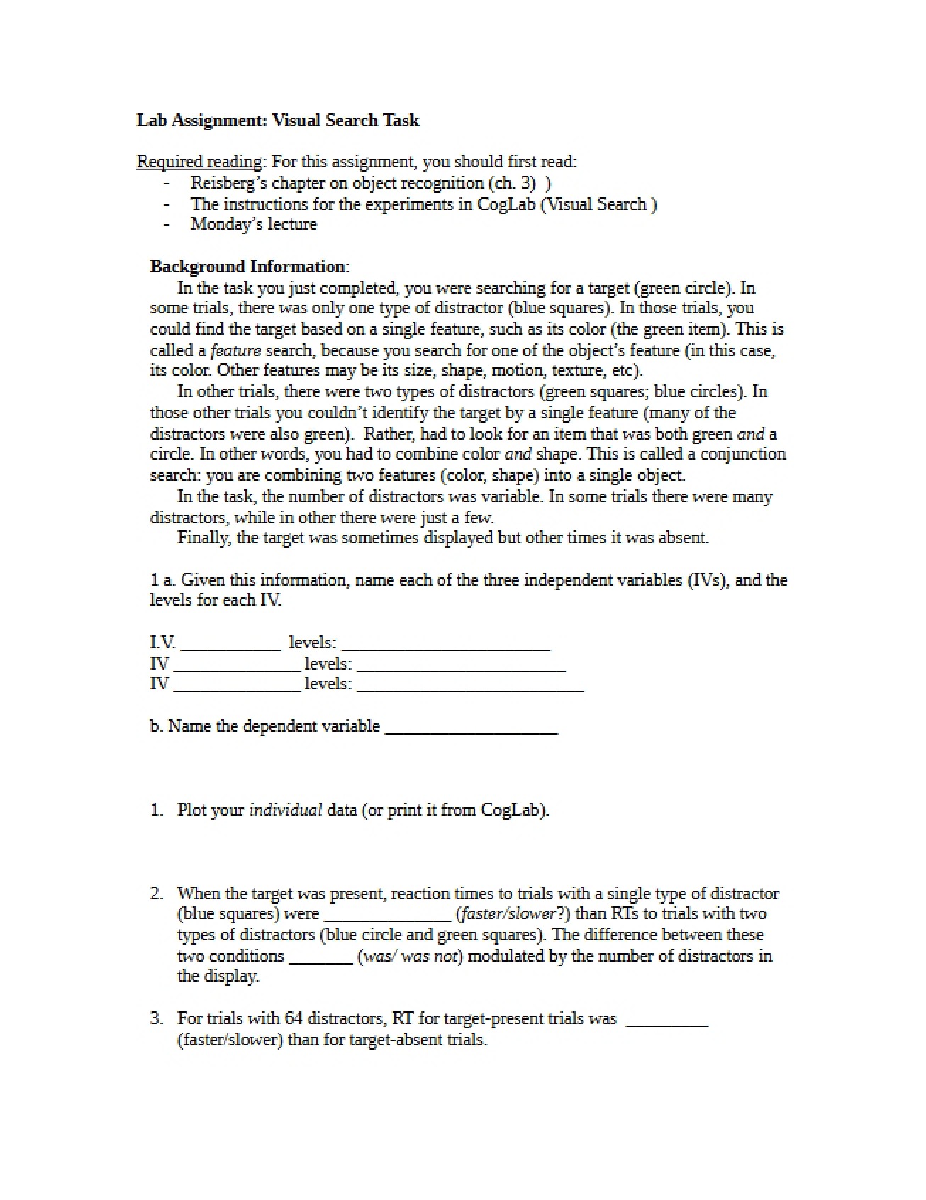 Assignment for Lab
