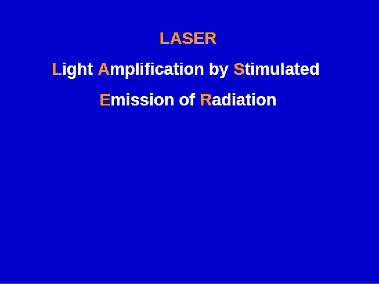 LASER Stimulated Emission of Radiation Part 1