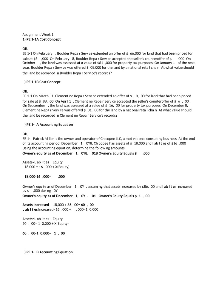 Cost Concepts in Accounting - Land Valuation