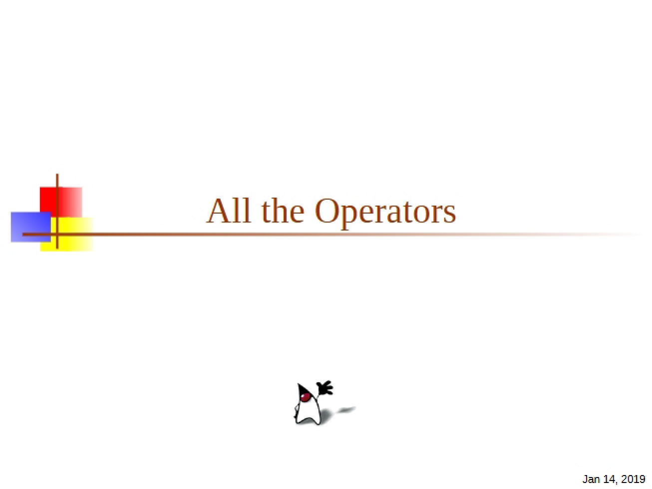 Operators Overview - 21 Pages