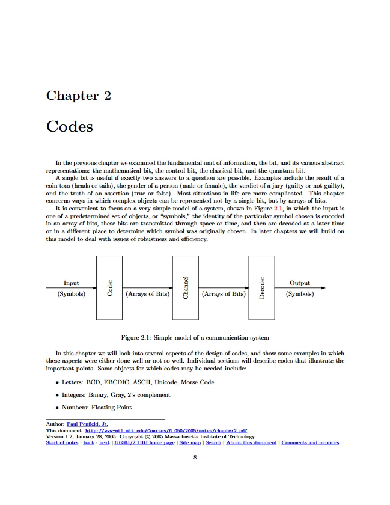 Information and Entropy Class Notes