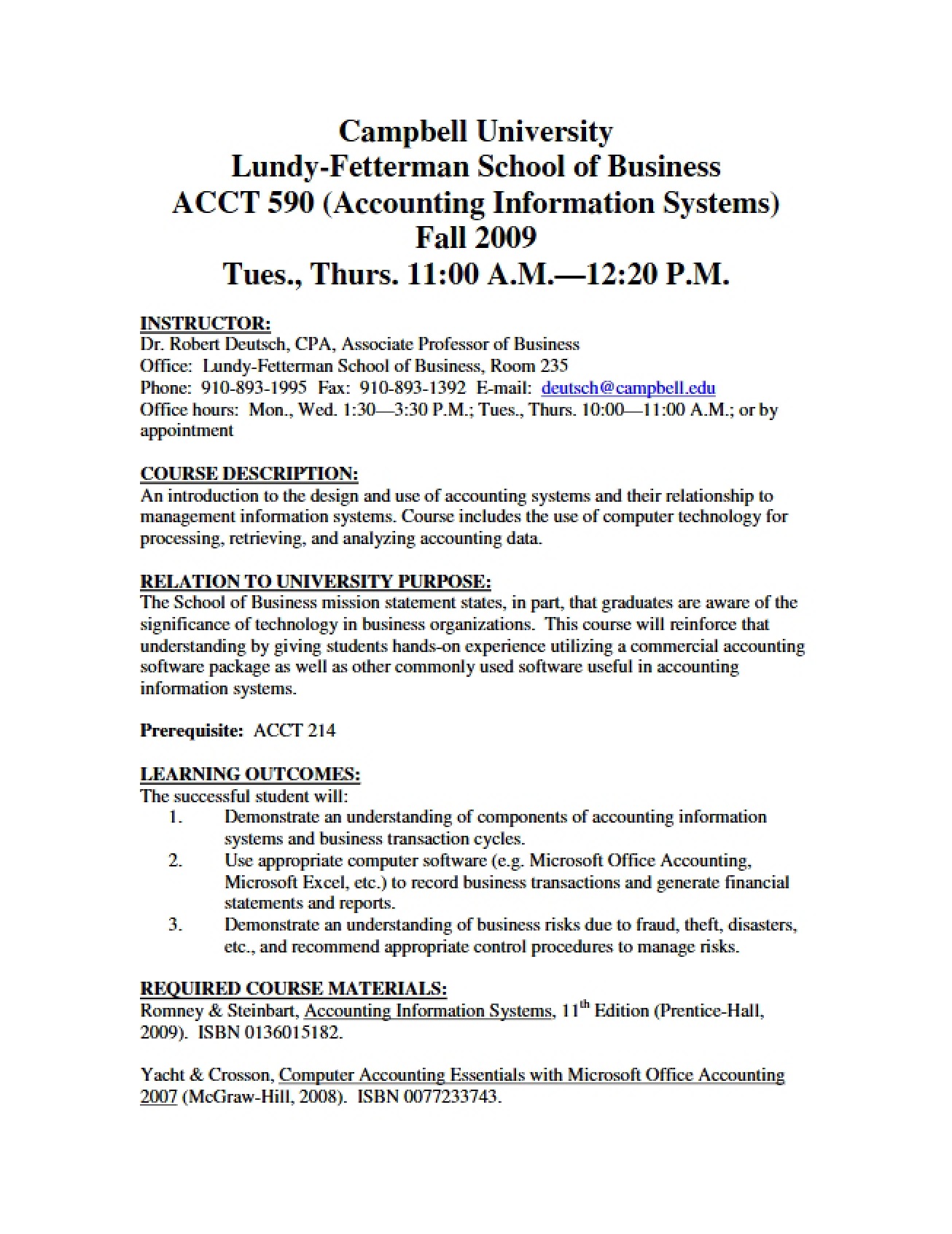 Syllabus for ACCT 590