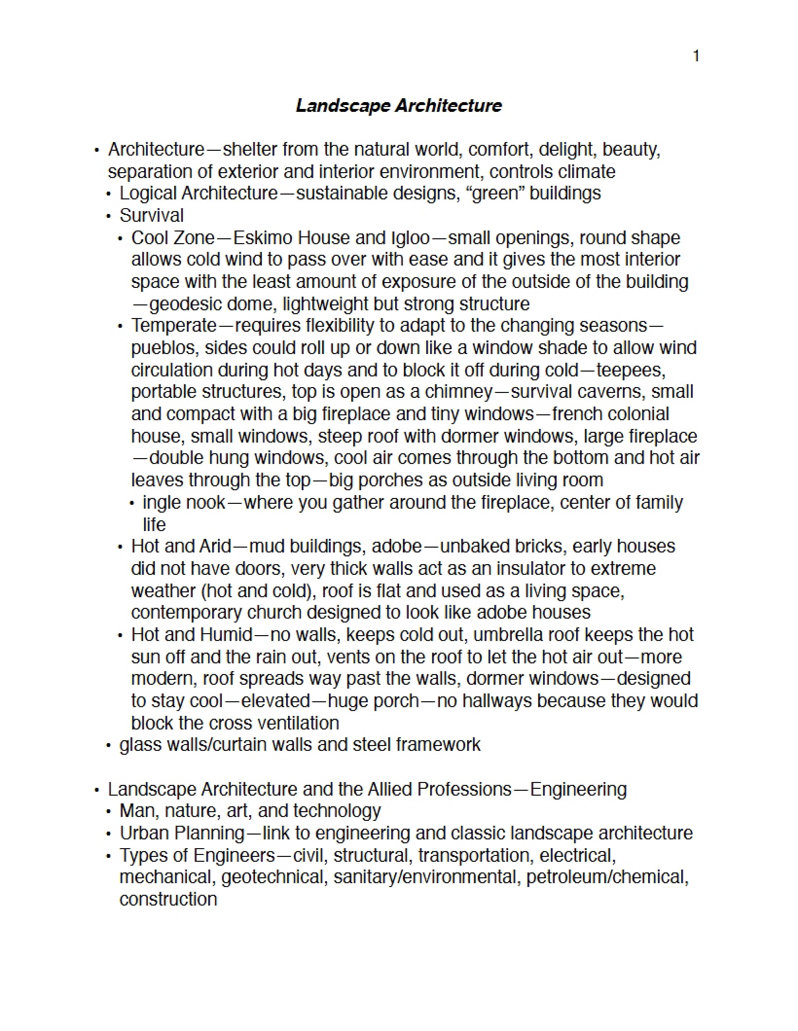 Landscape Architecture Intro