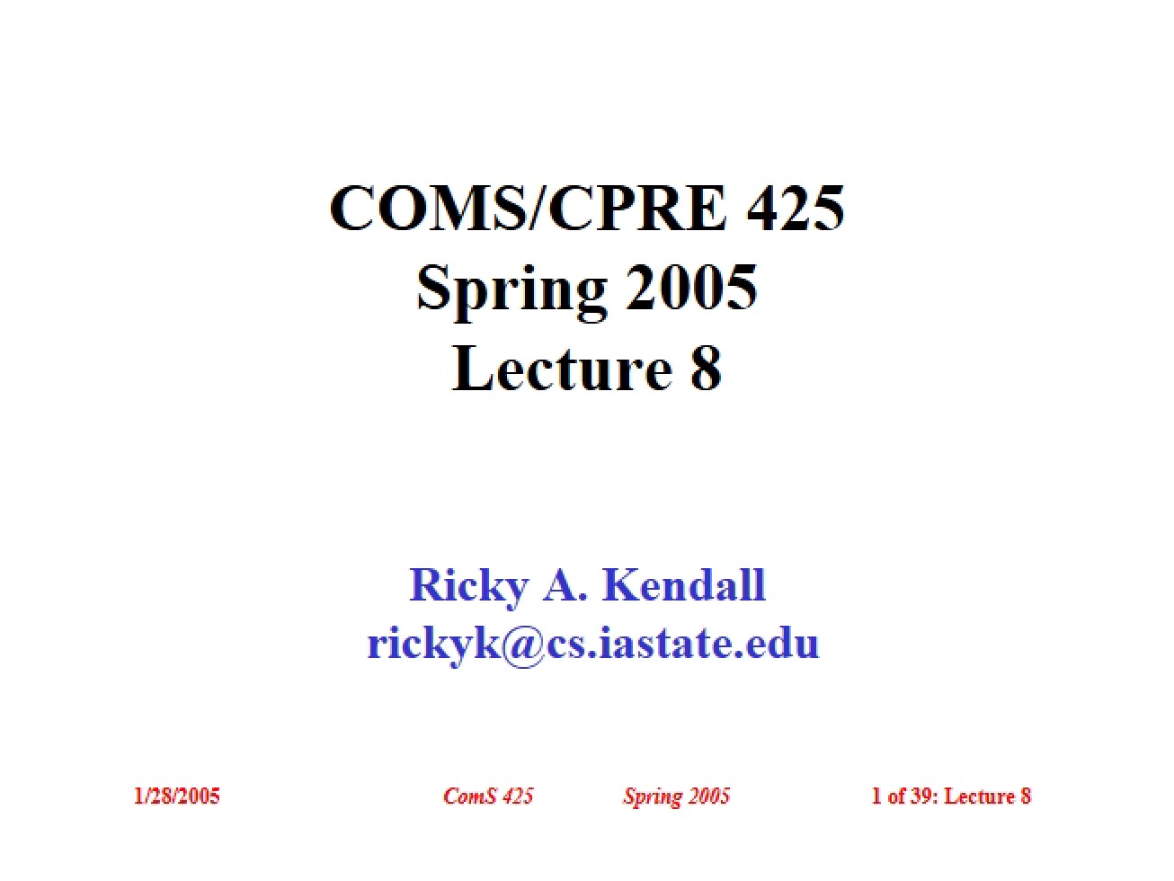 Information on High-Performance Computing Course Logistics