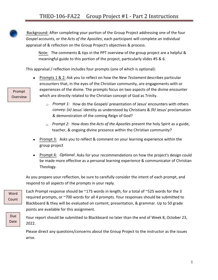 Group Project #1 - Part 2 Instructions