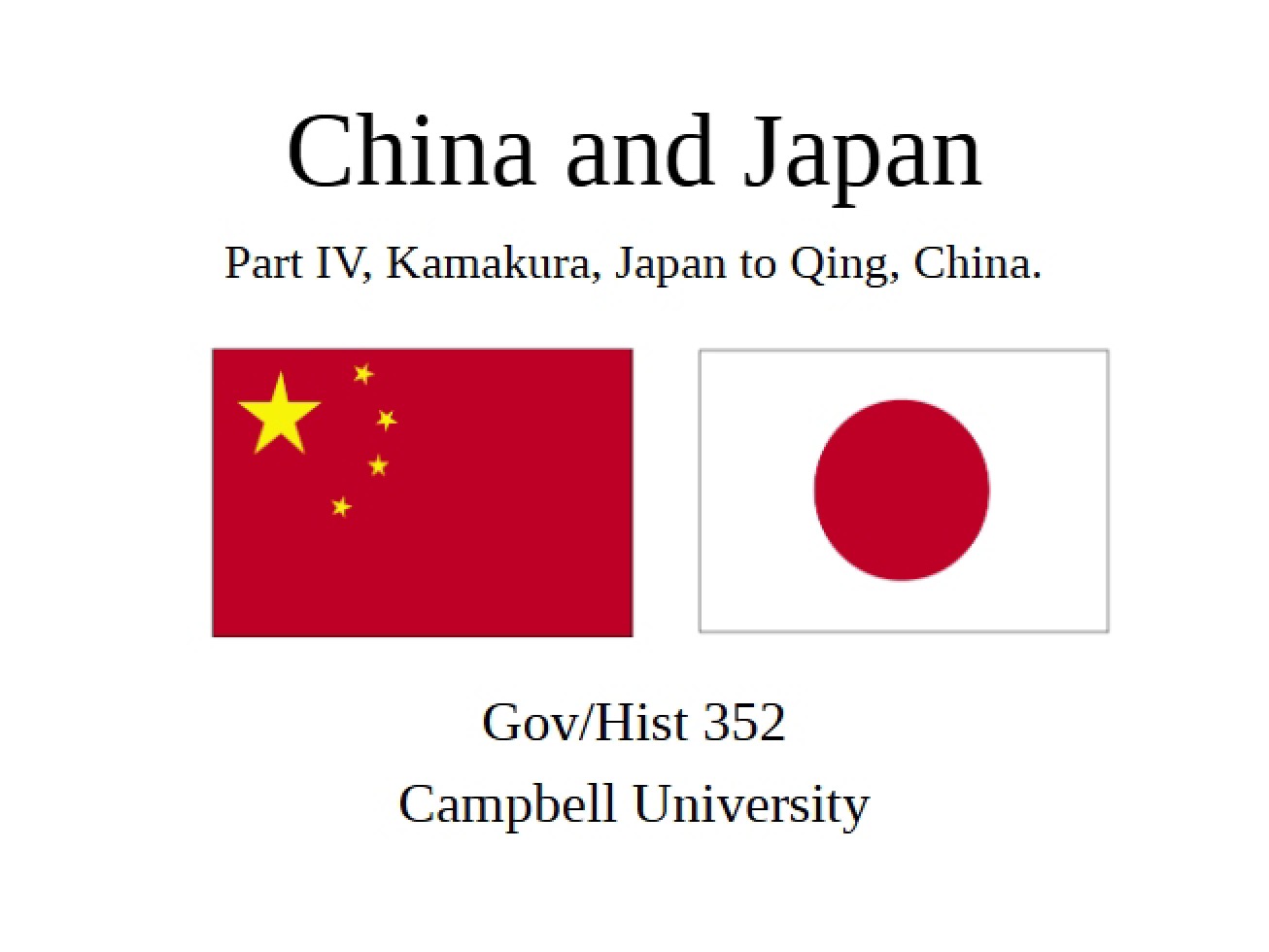 Japan and China