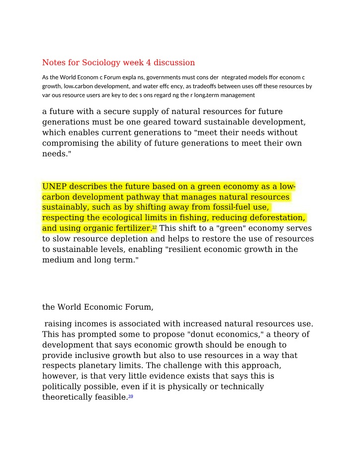Sociology Week 4 Discussion Notes