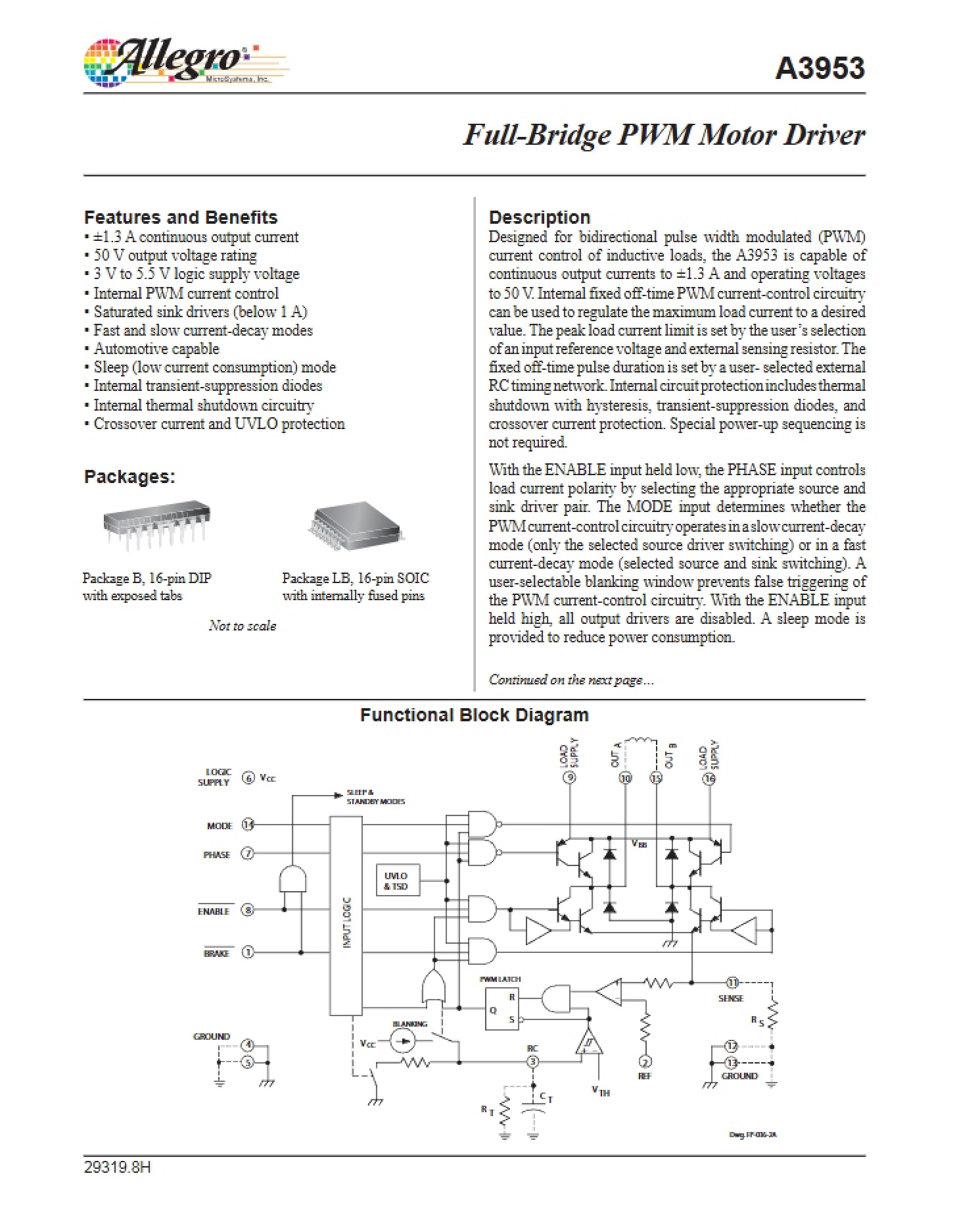 Motor Driver Full-Bridge PWM