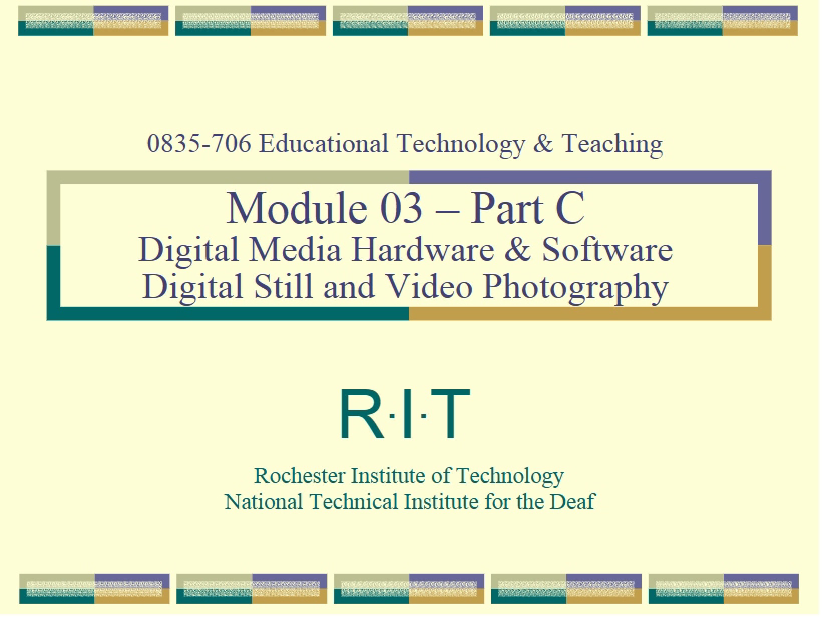 Software and Hardware for Digital Media