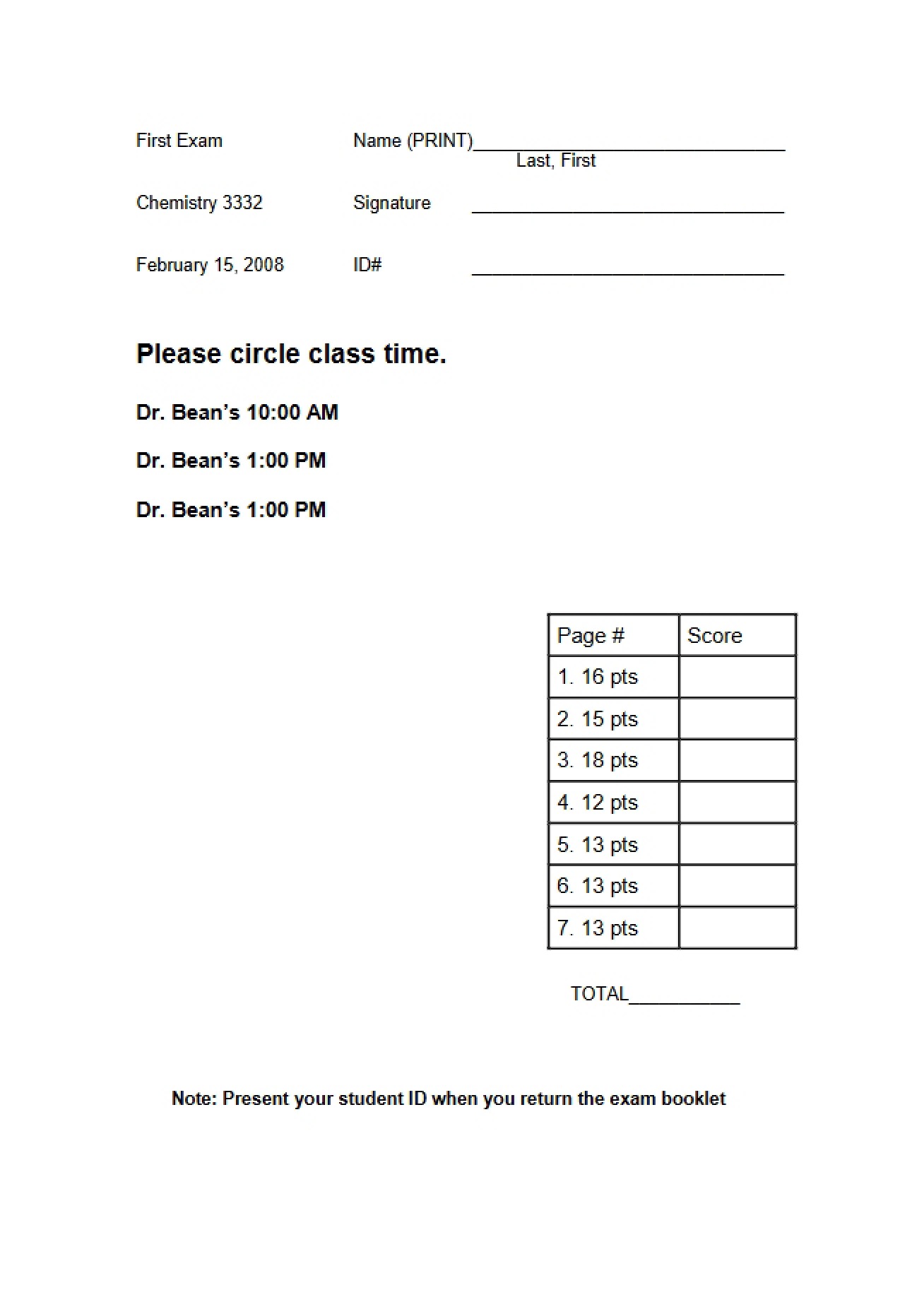 Spring Test One (2008)