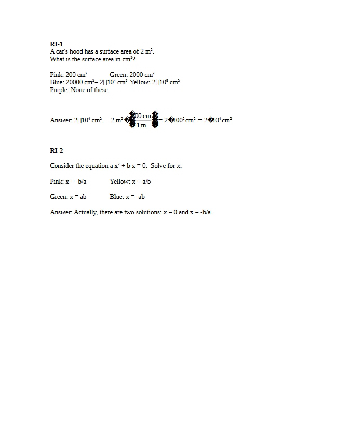 Review Questions (Third Instance)