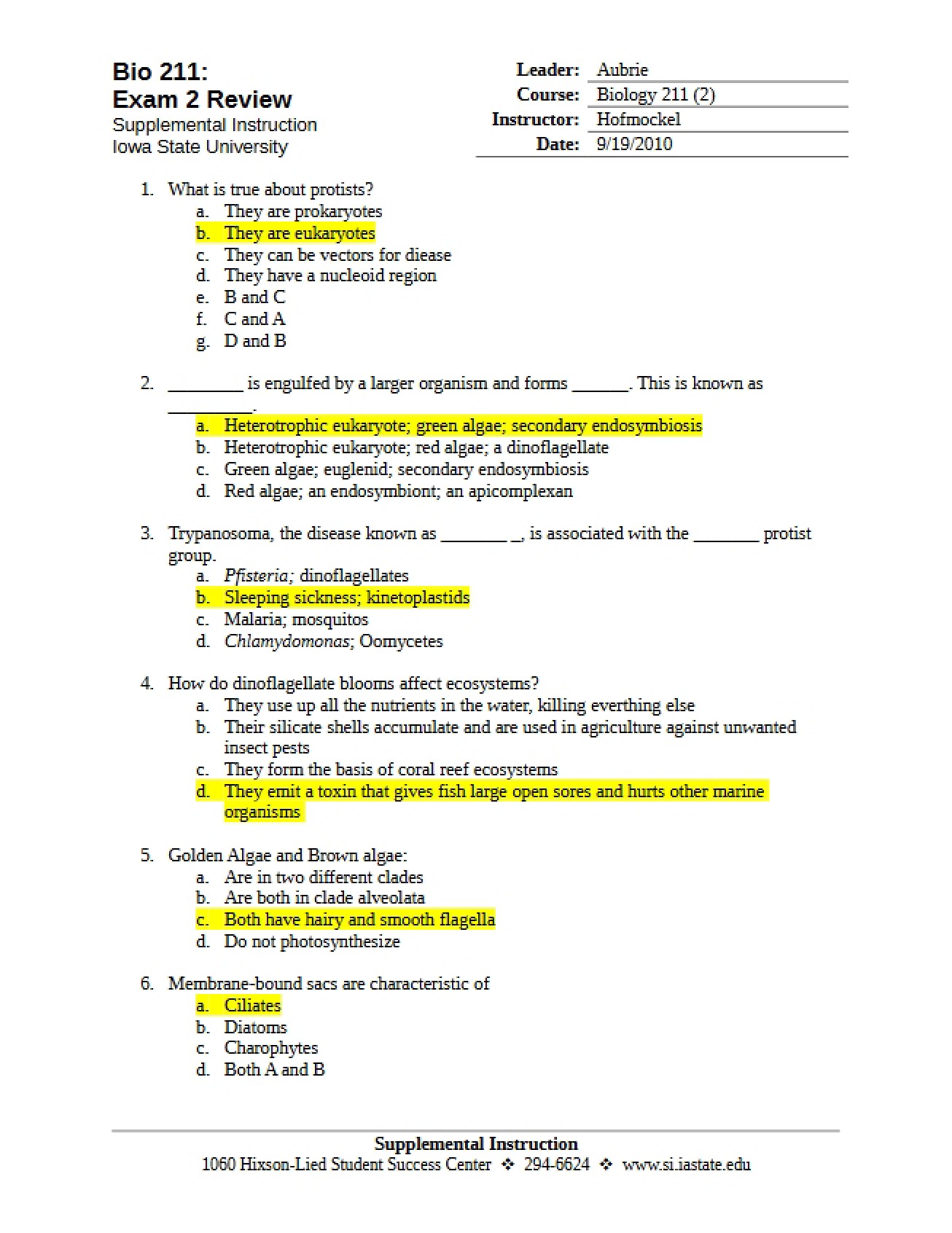 Review Guide for the Second Exam