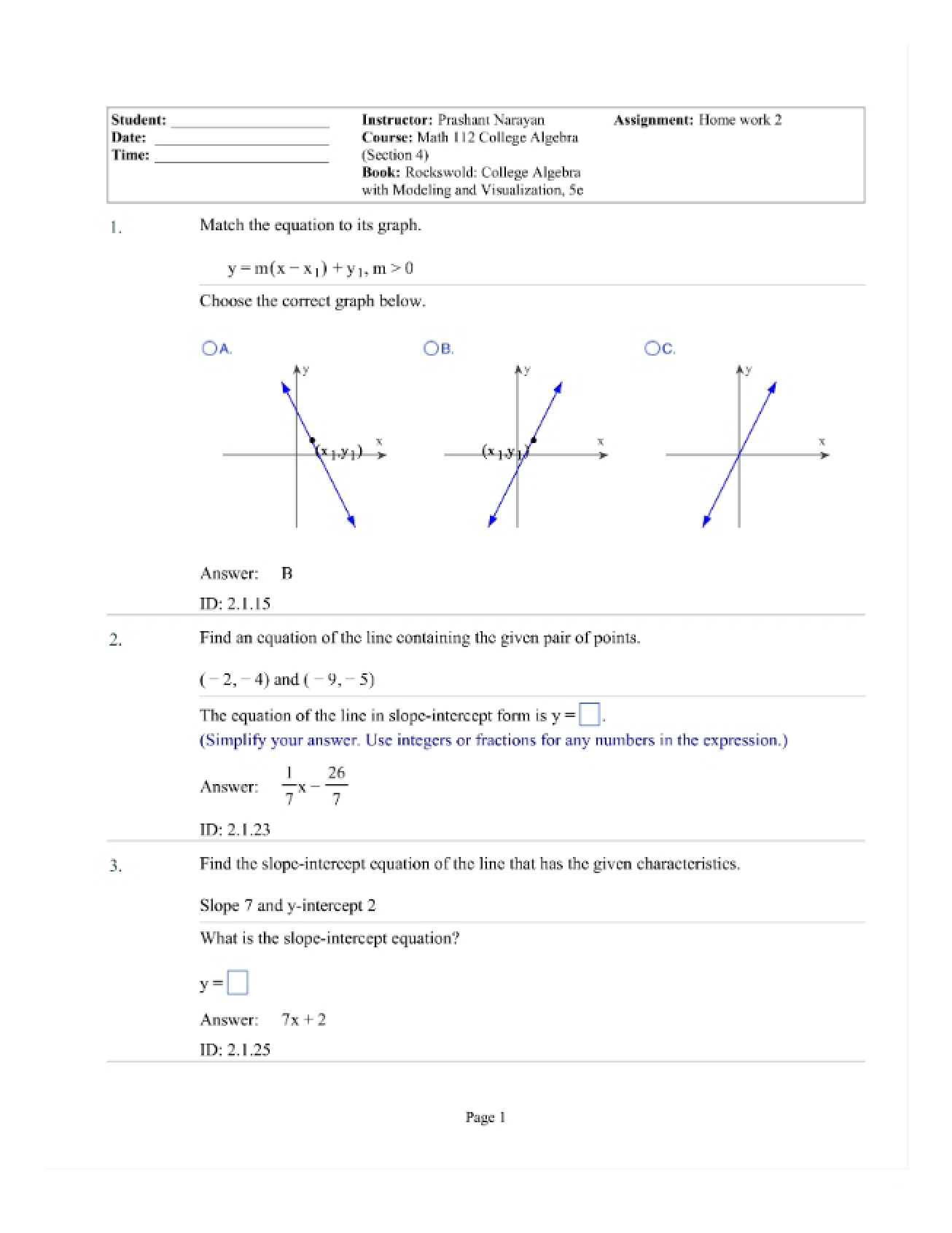 Second Homework