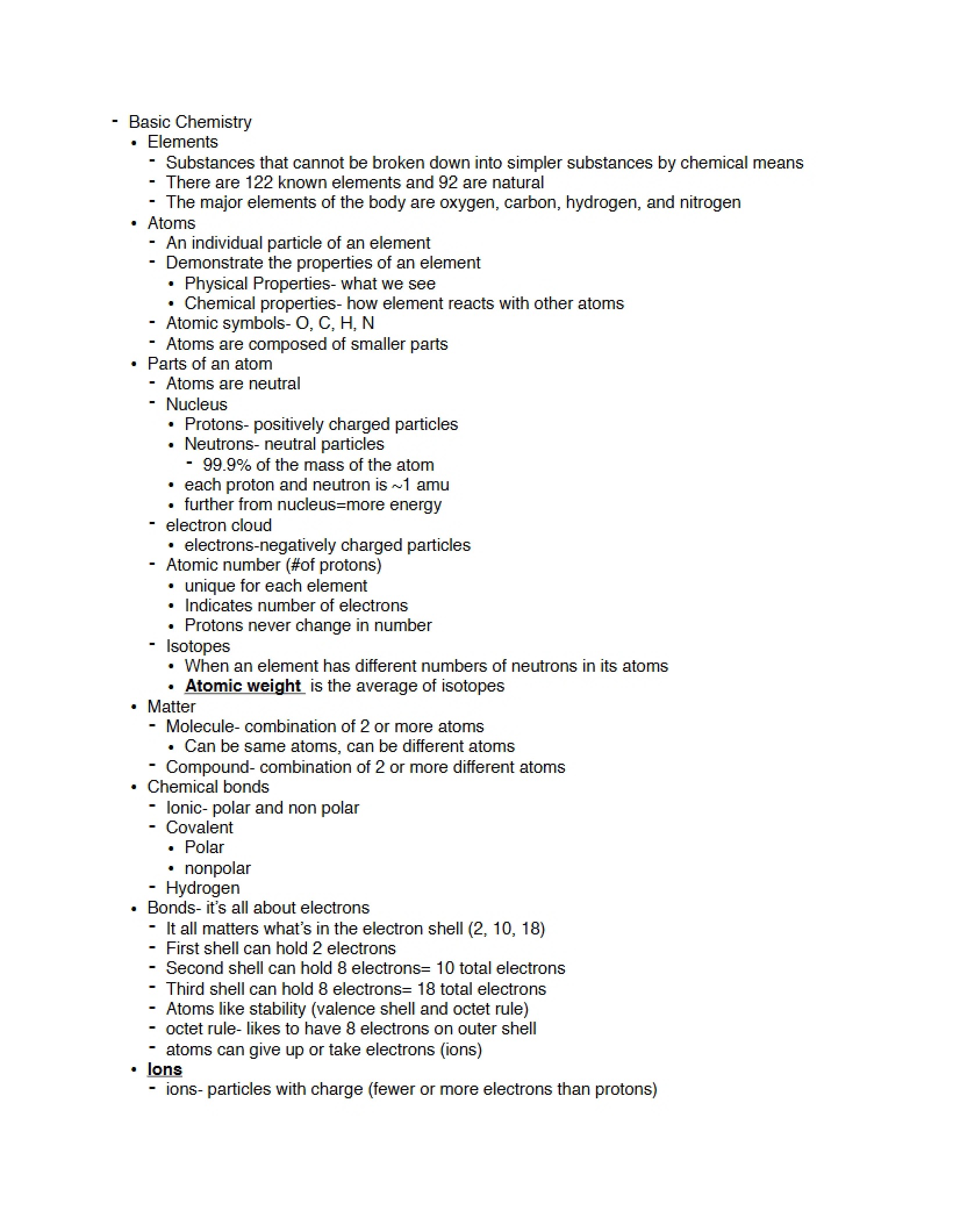 Chemistry Fundamentals