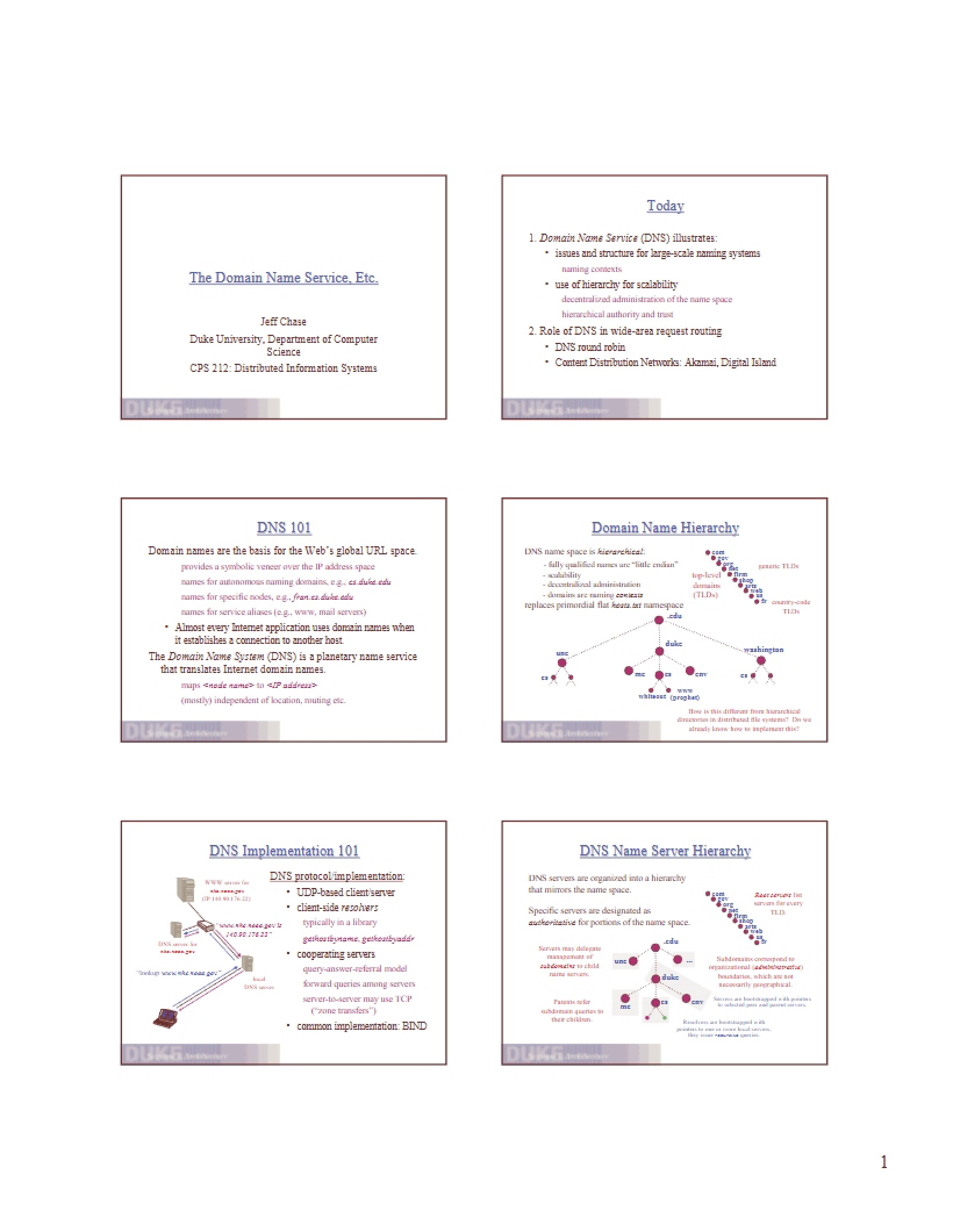 Distributed Systems Class