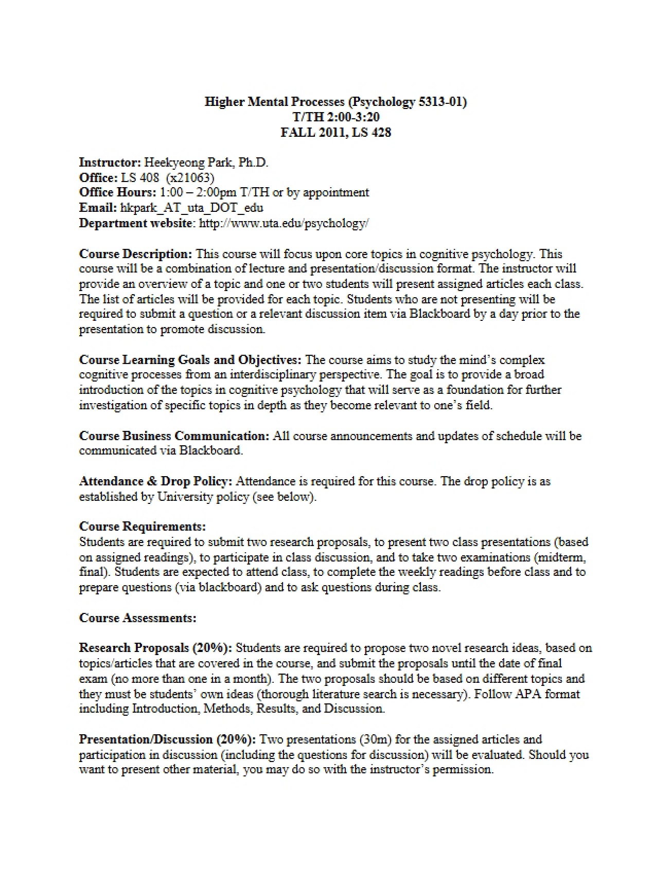 Syllabus for PSYC 5313