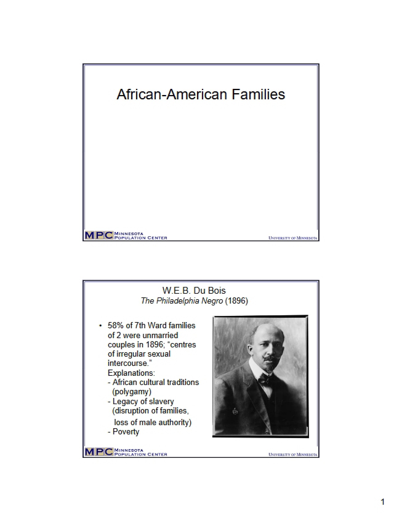 Families of African-Americans
