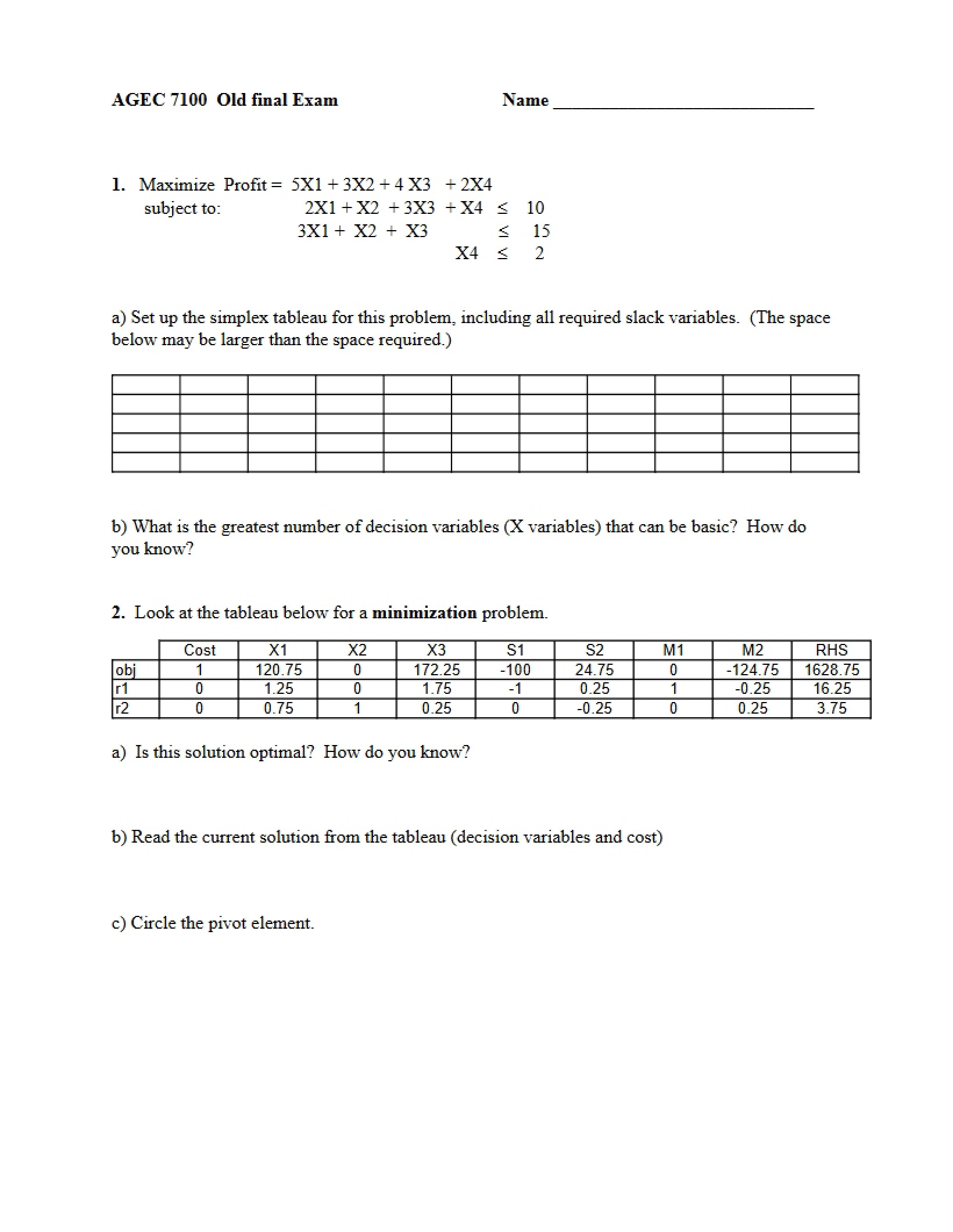Previous Software QA Final Exam
