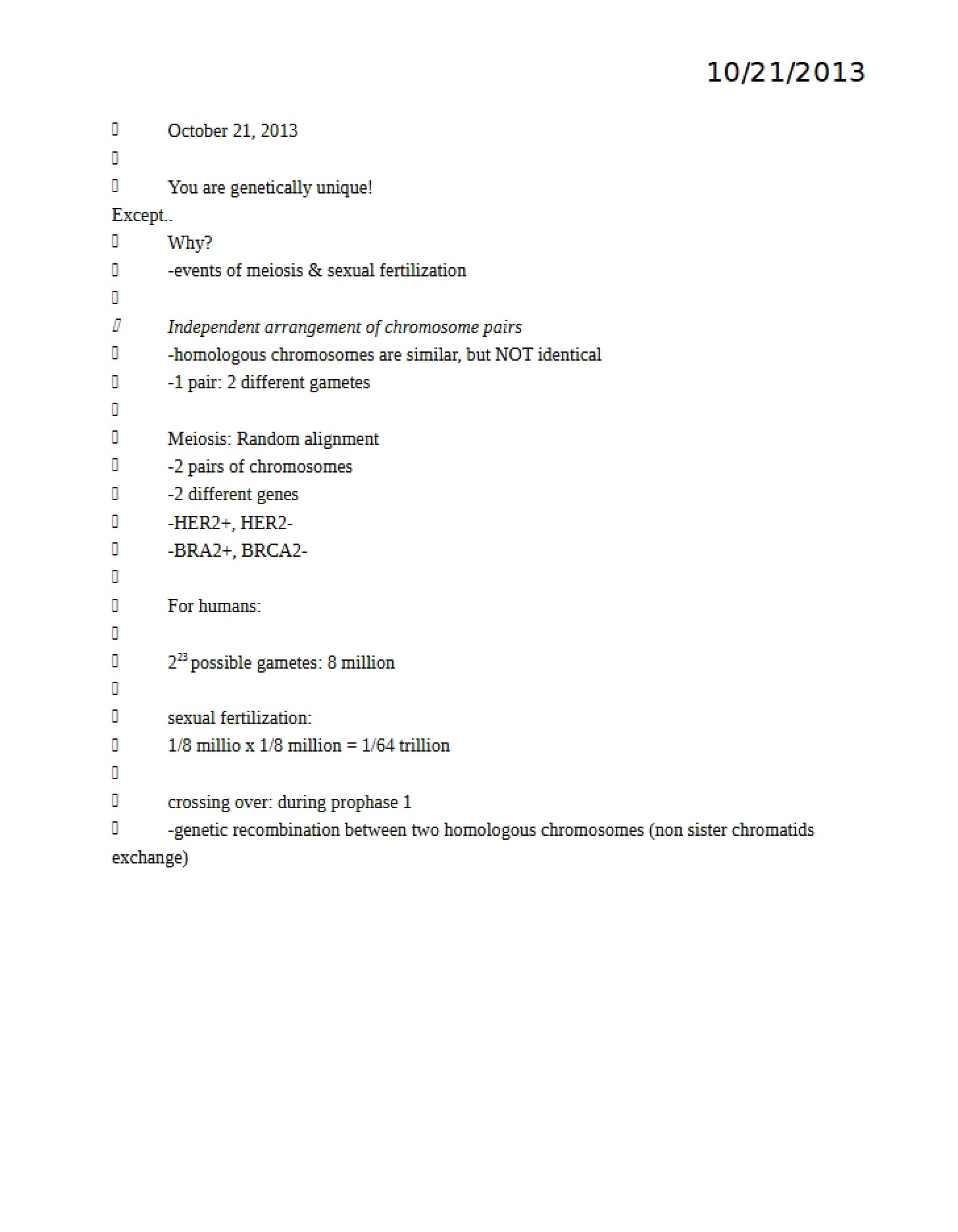 Genetics (Bio 104)