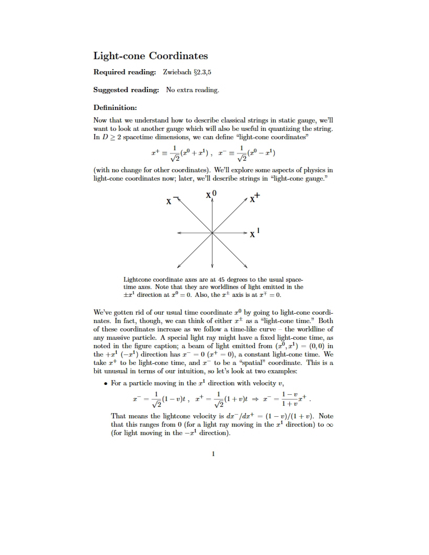 Coordinates of the Light-Cone