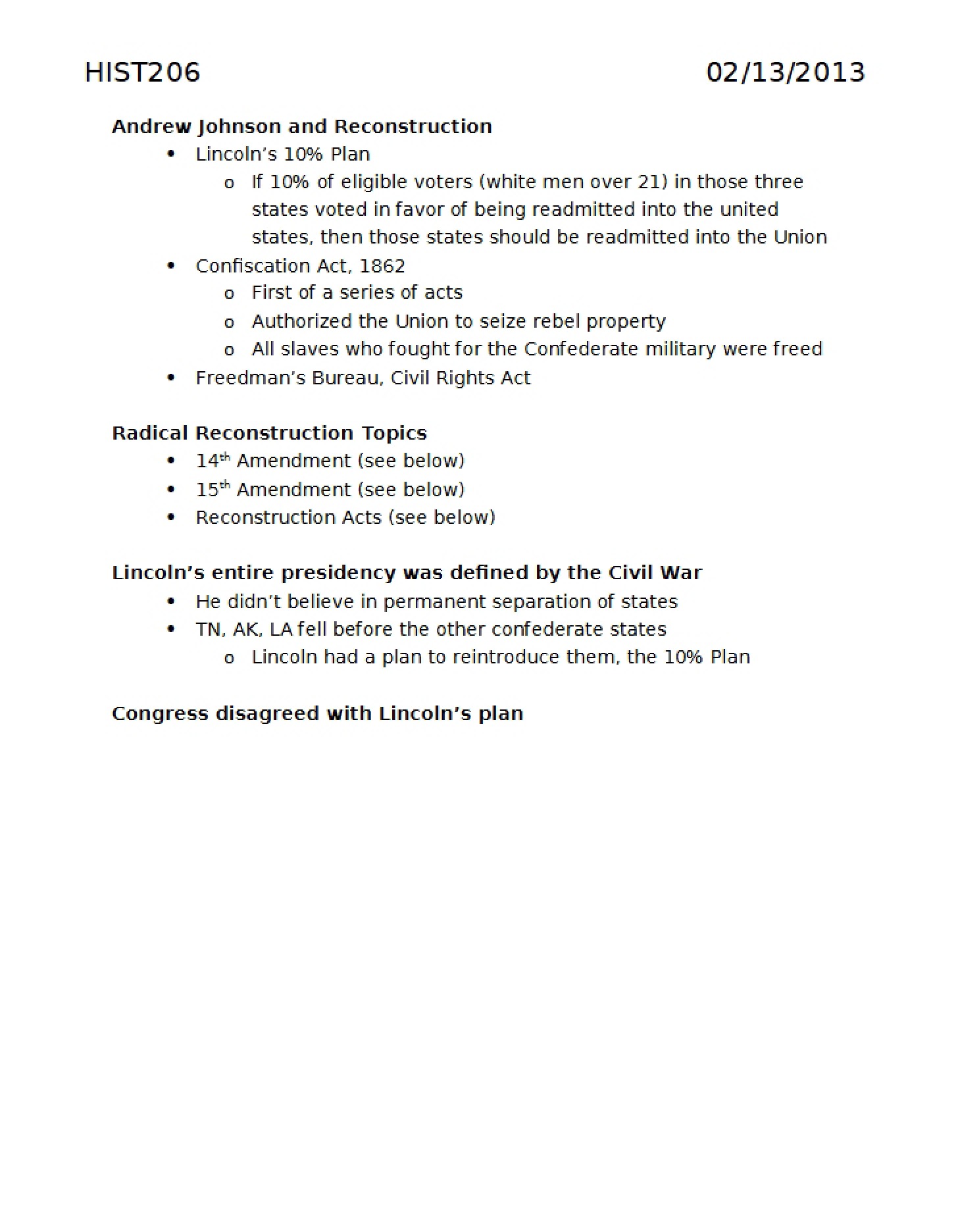 Class Lecture Notes