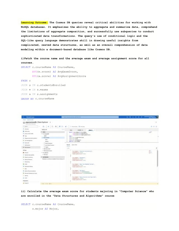Mastering NoSQL Database Queries - Cosmos DB Skills