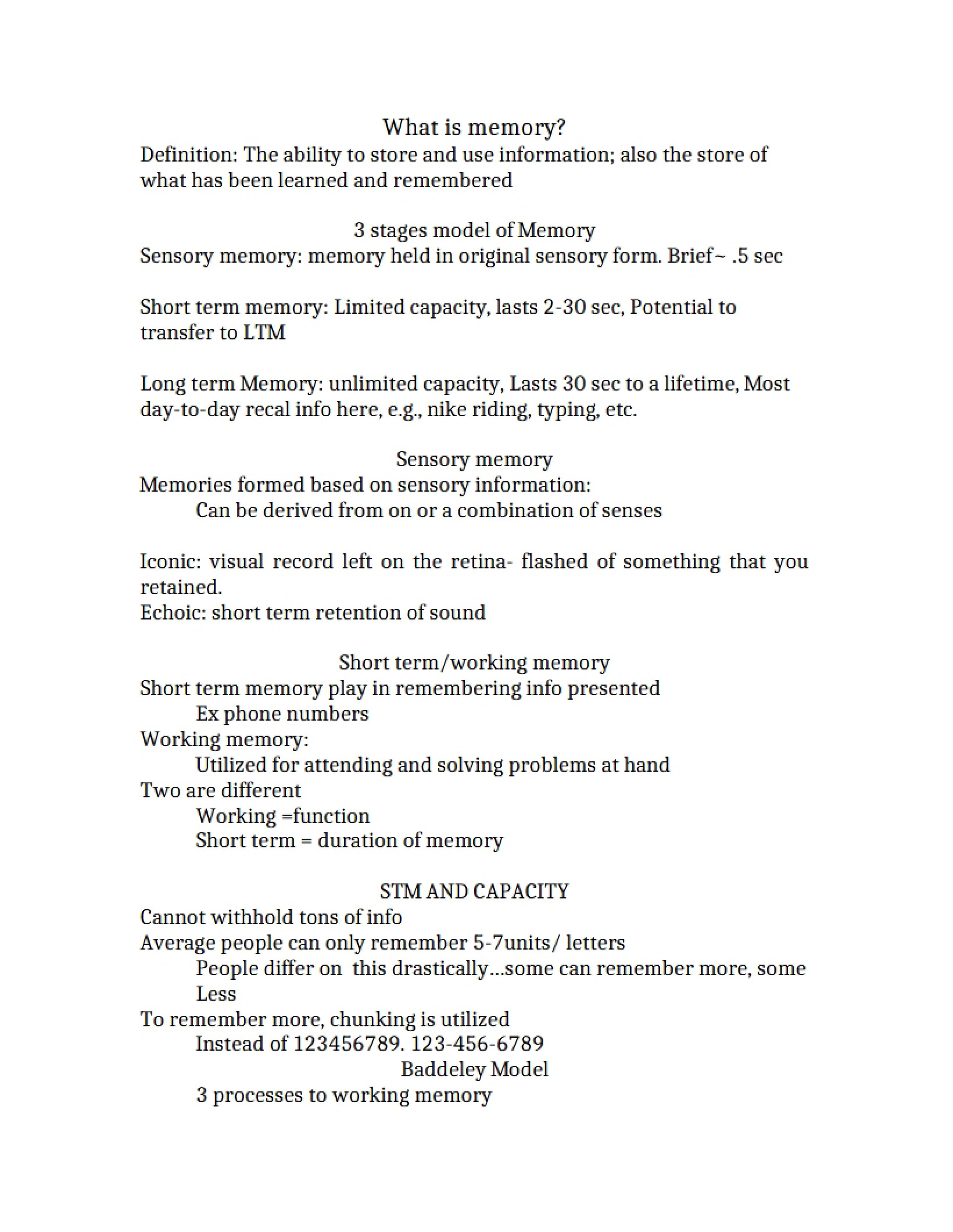 Concepts of Memory in Physics