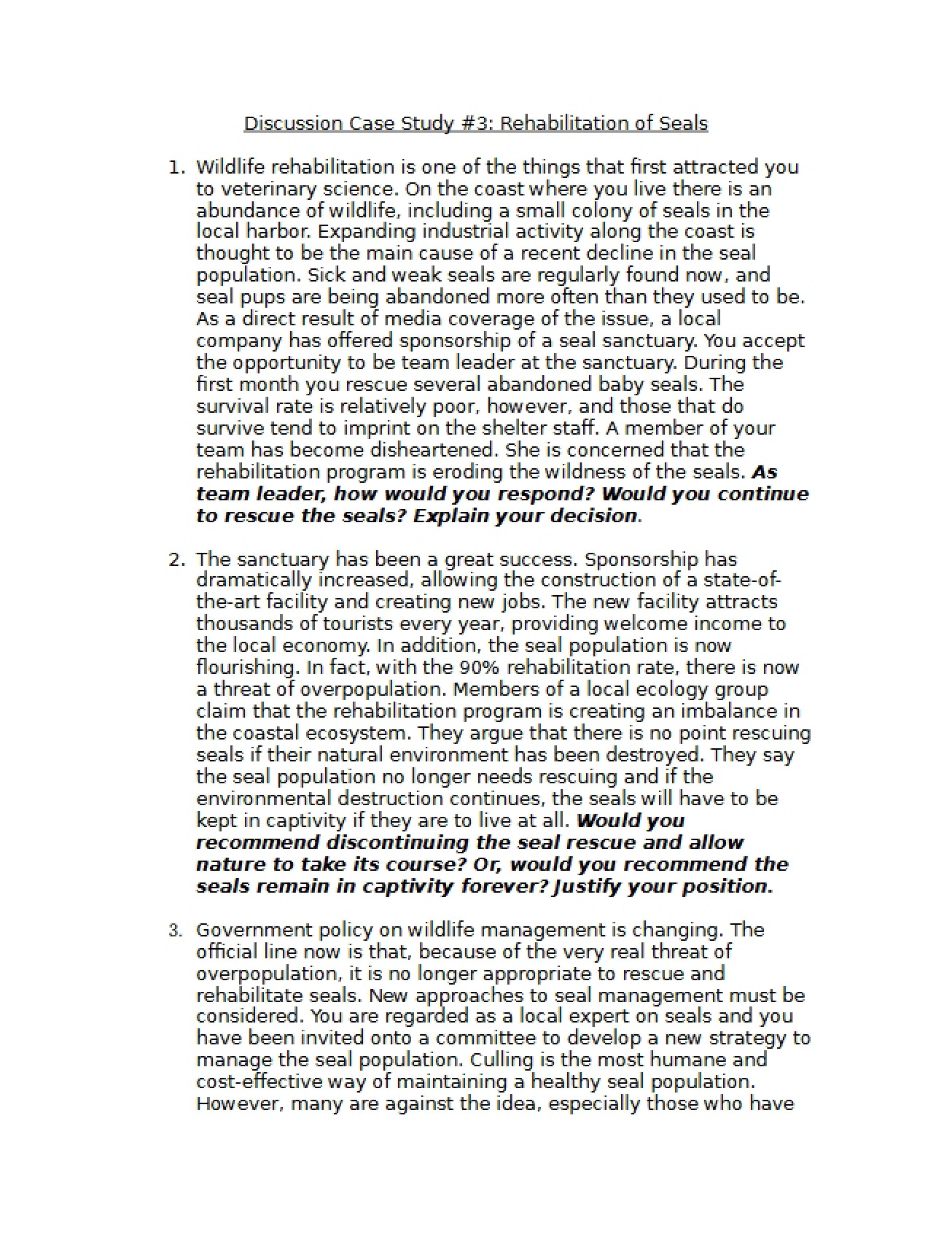 Third Discussion Case Study