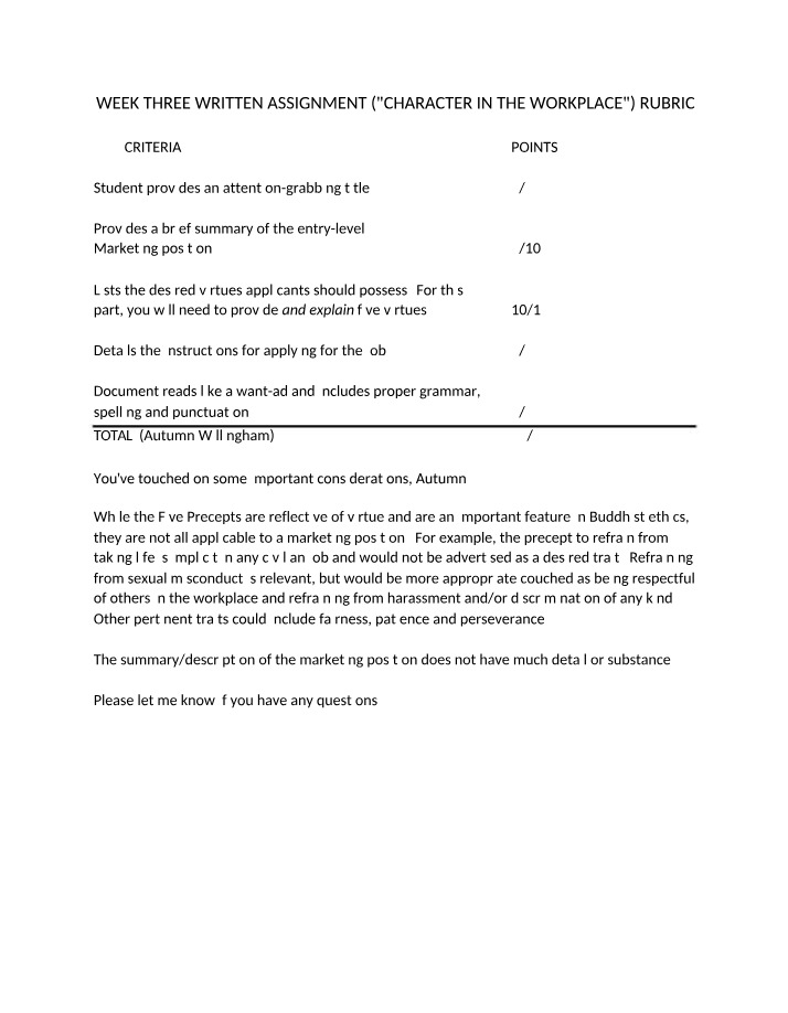 Willingham - Module 3 Written Assignment