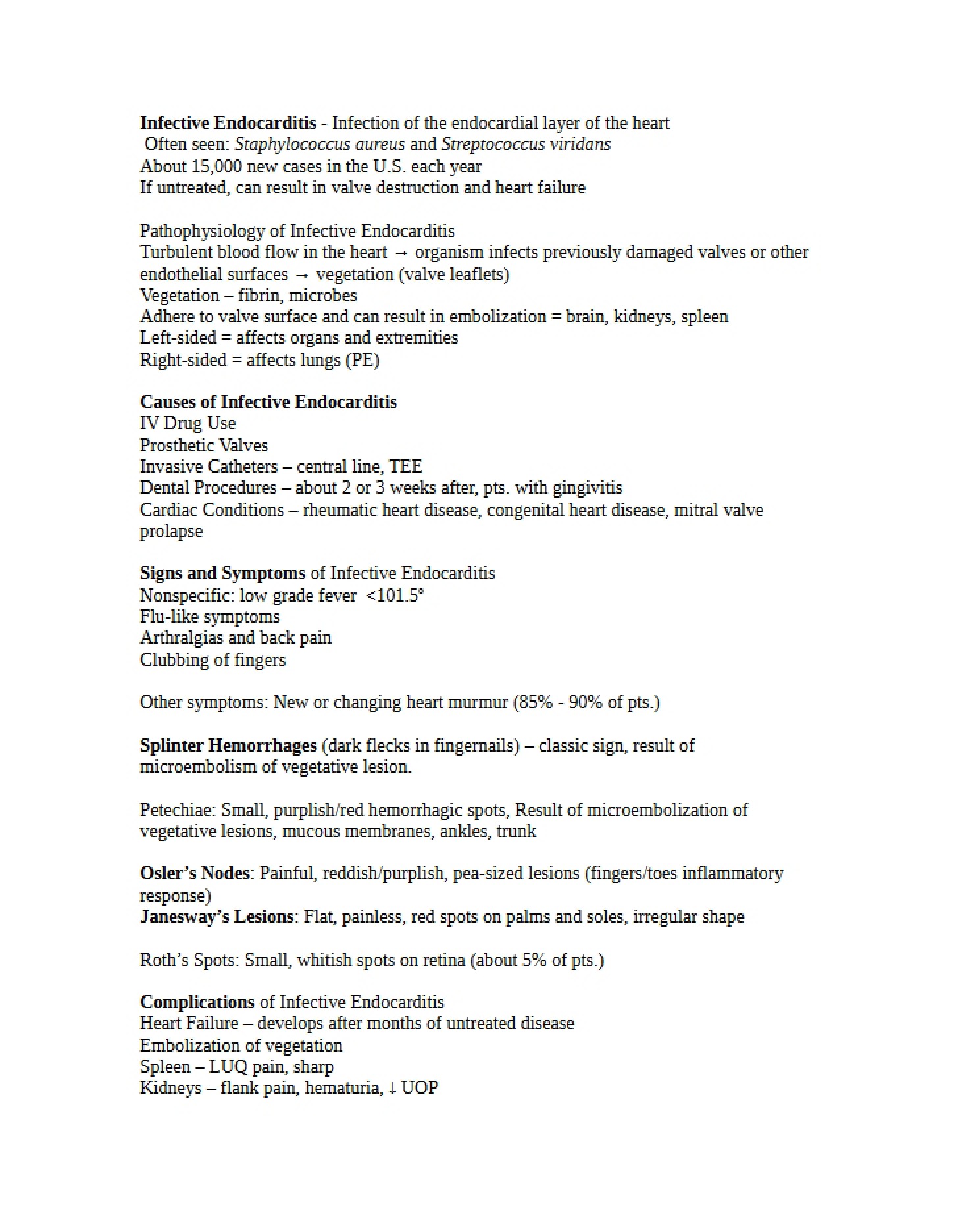Overview of Endocarditis