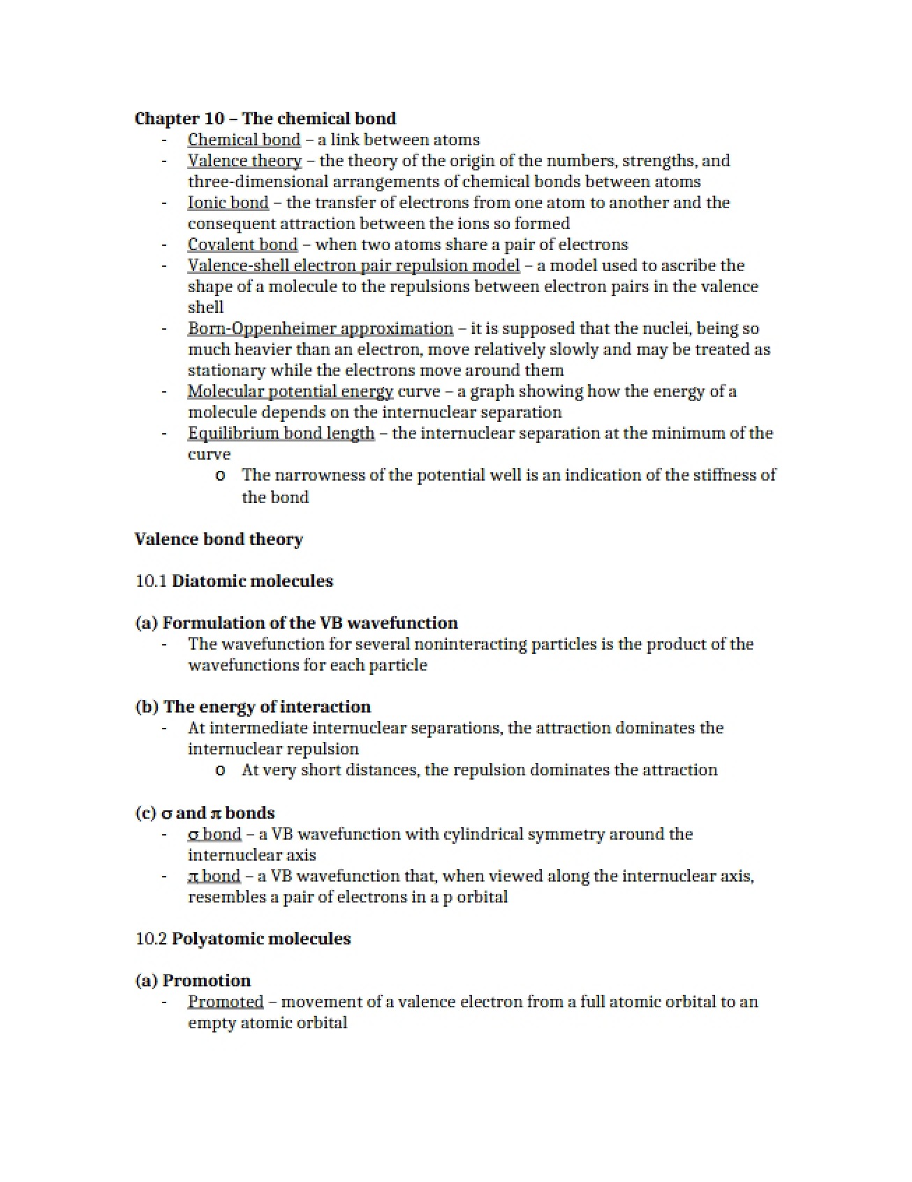 Chemical Bonding Chapter 10