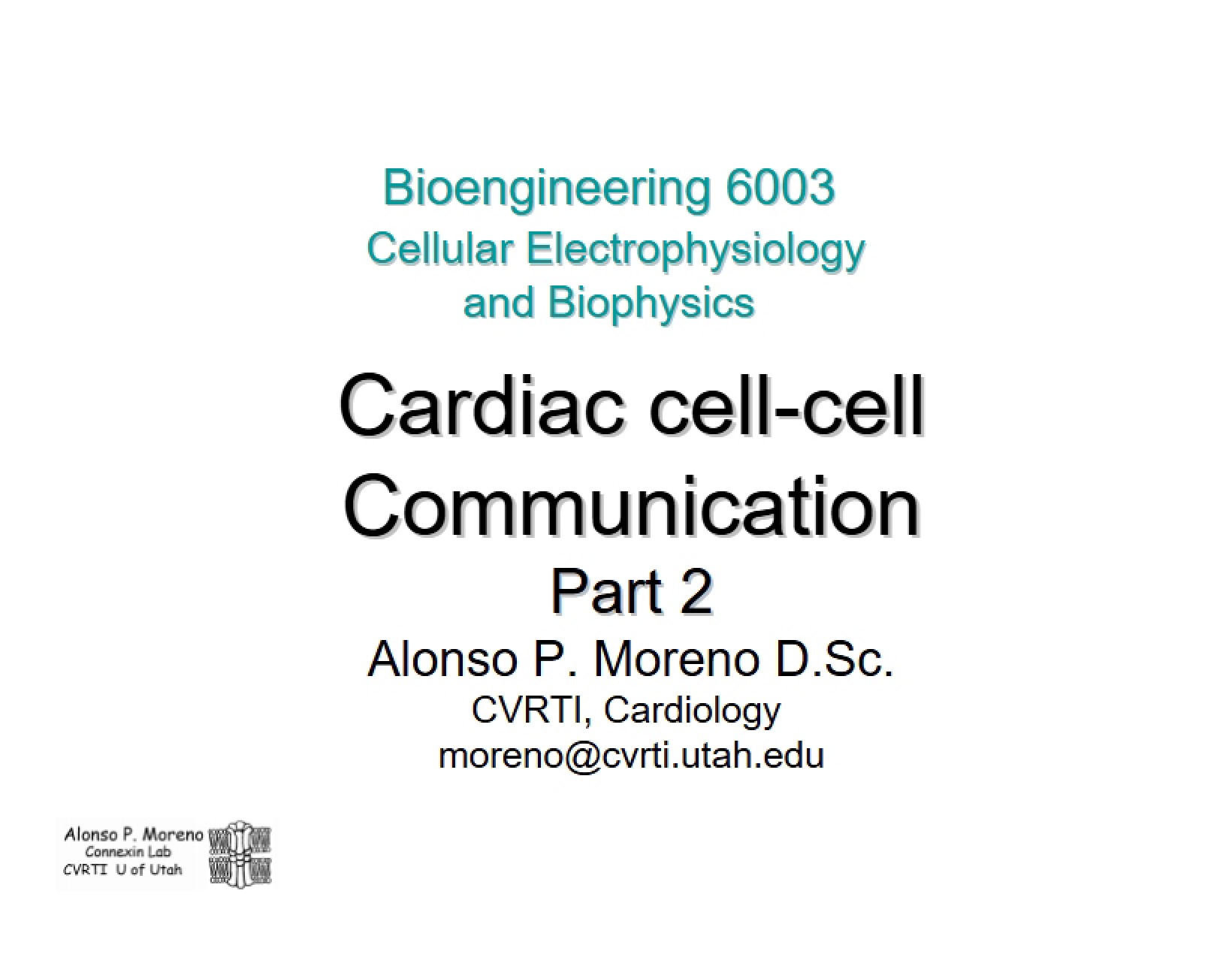 Communication Between Cardiac Cells