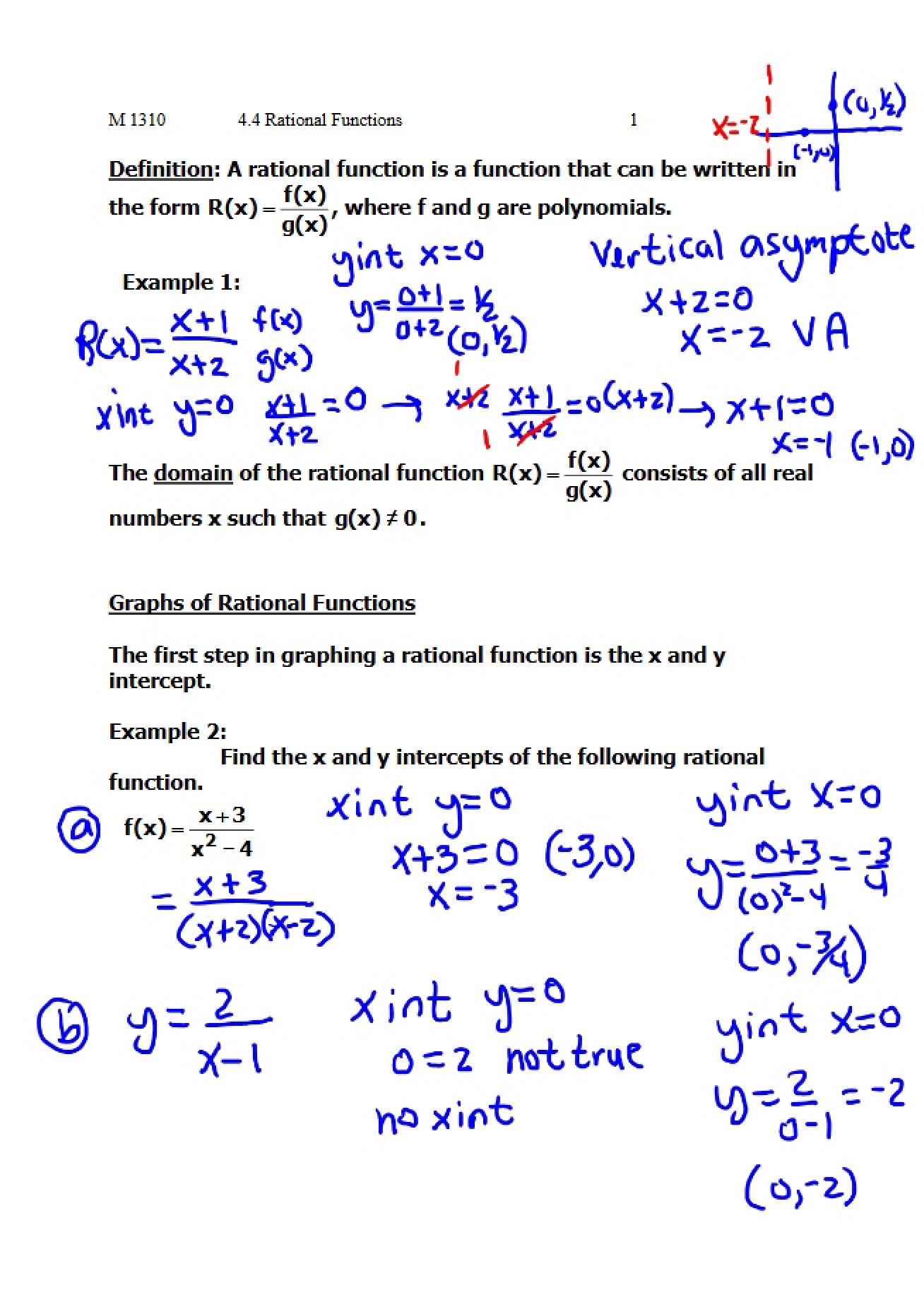 Rational Functions Overview