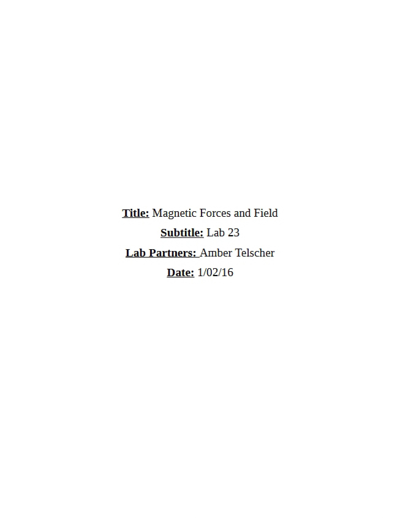 PHYS 1402 Lab 23