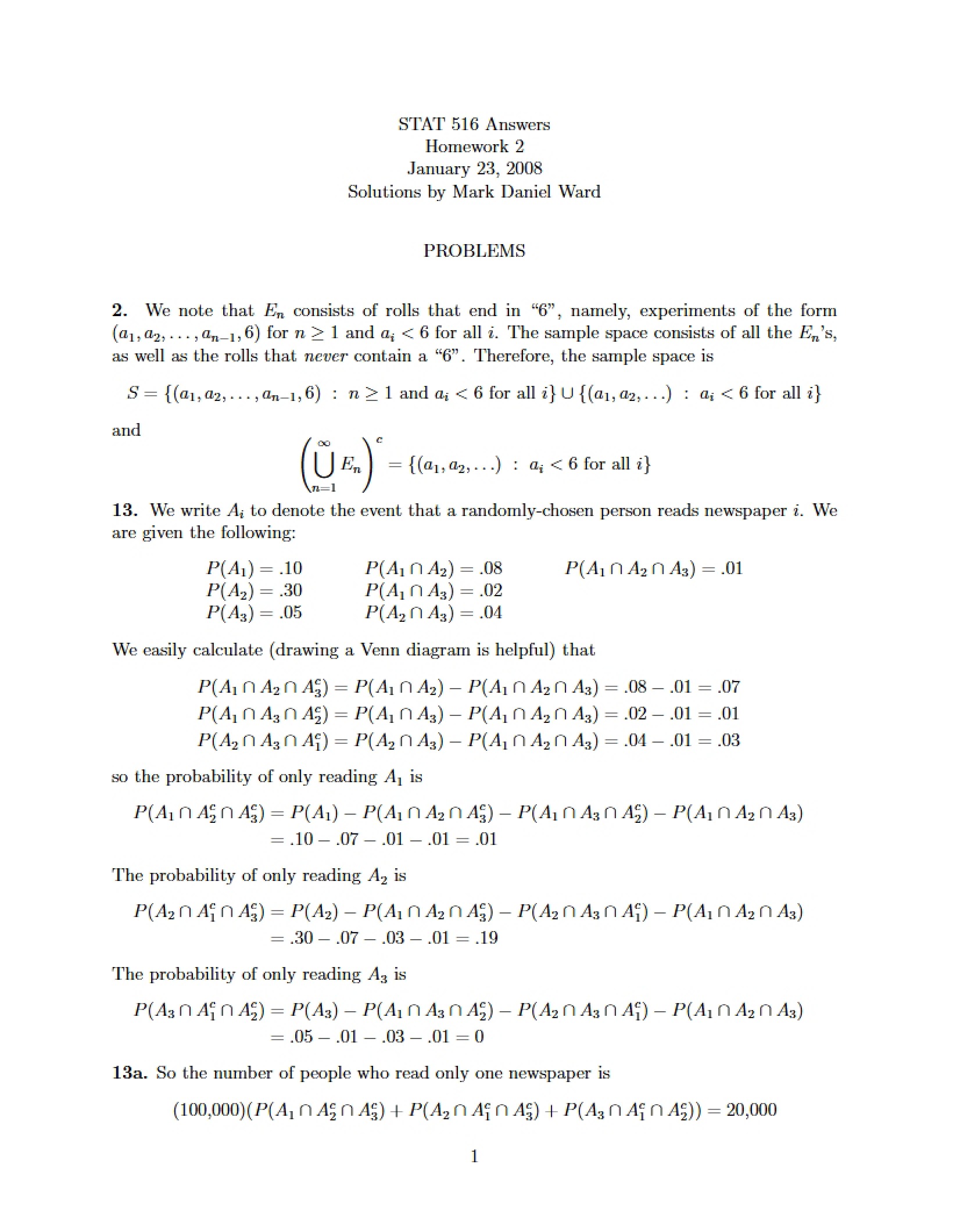 Second Homework