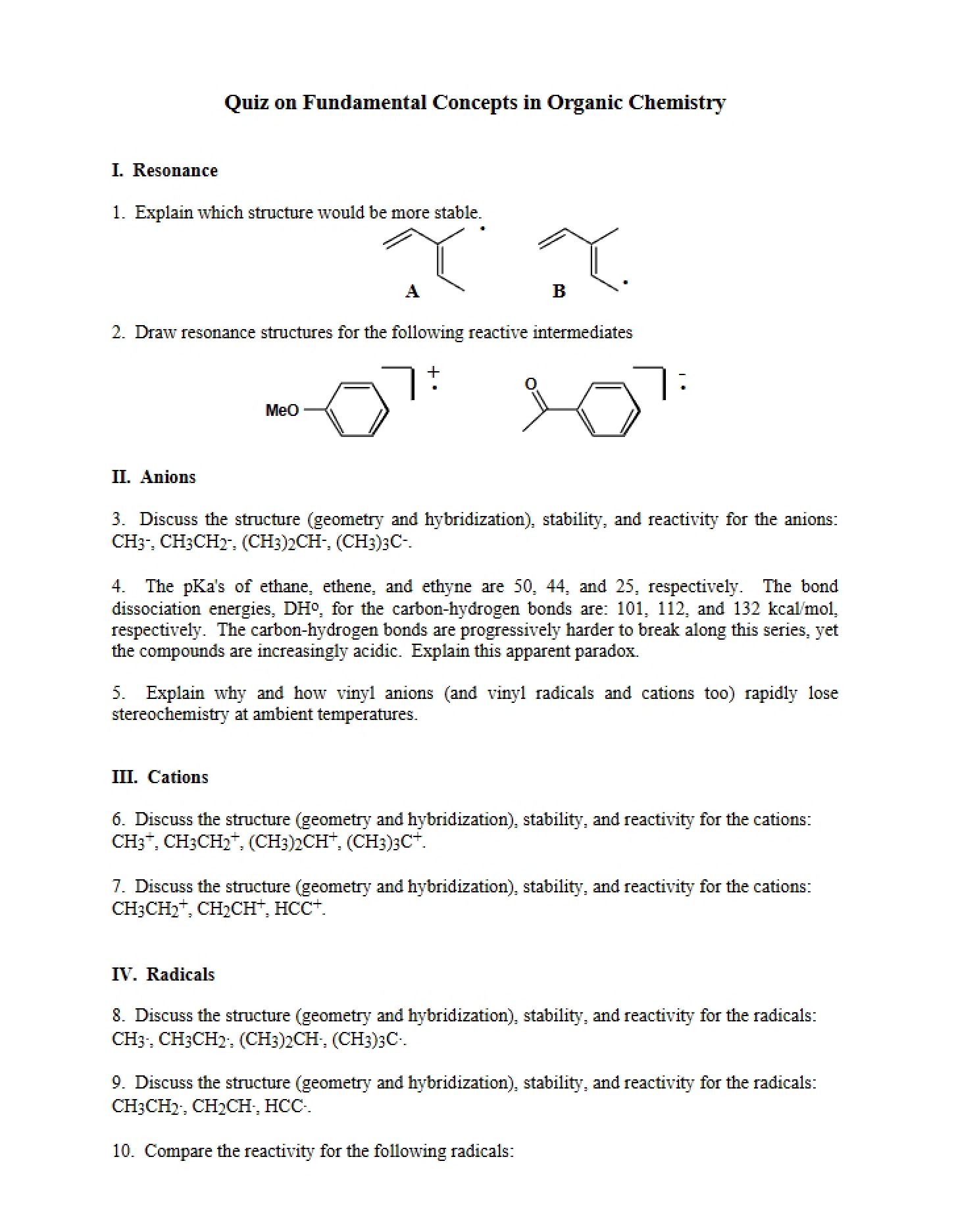 Handout One