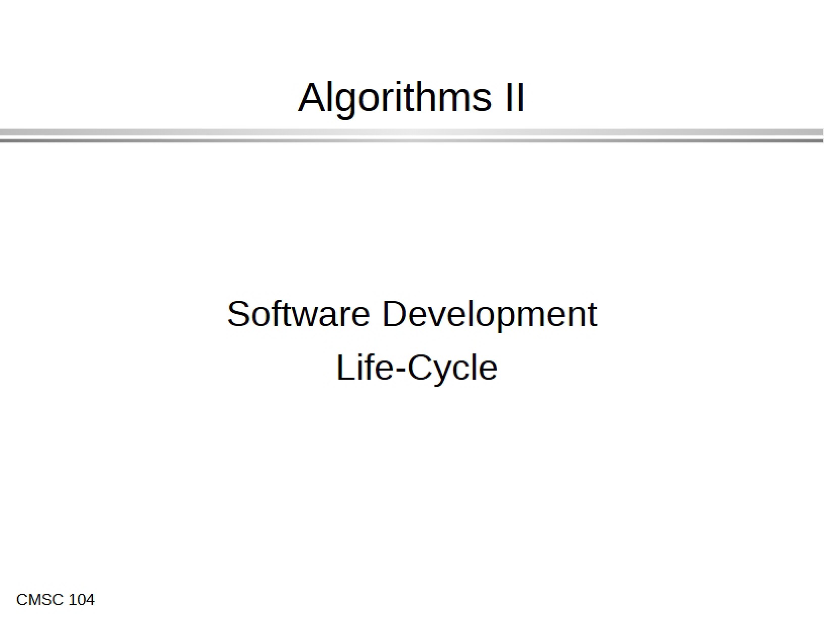 Algorithms Part Two