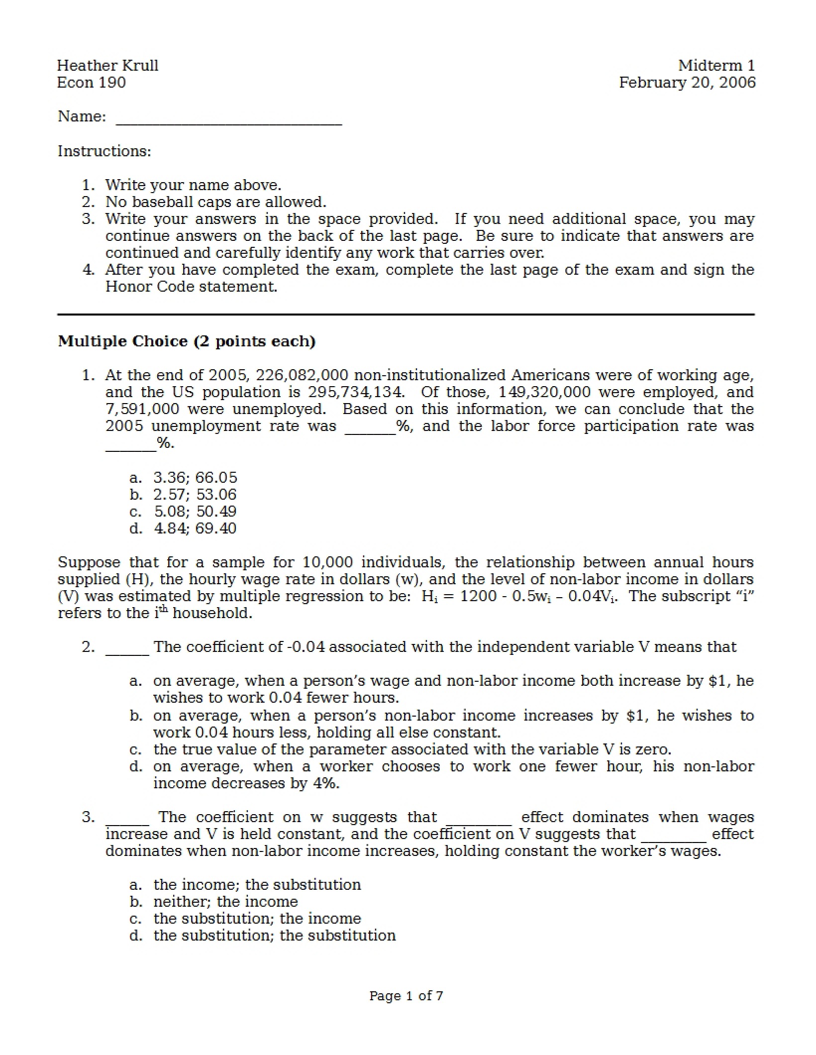 Labor Relations Midterm One