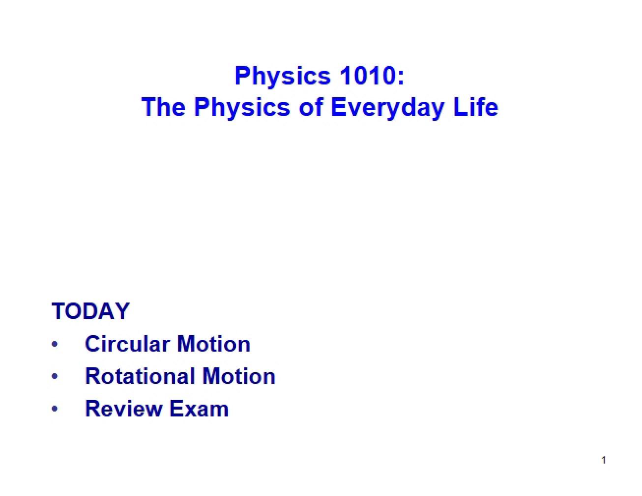 Concepts of Circular Motion