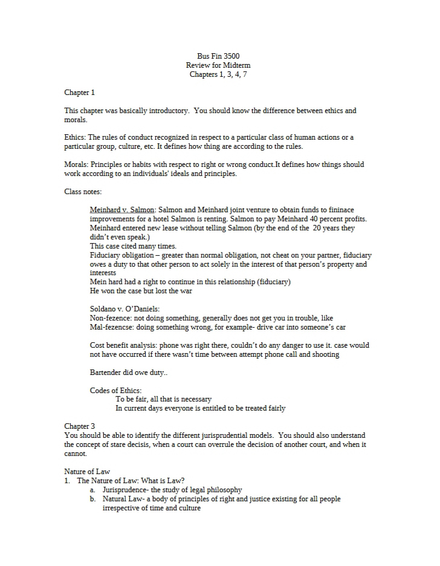 Midterm Exam Review