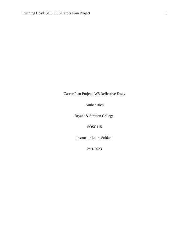 Reflective Essay - Week 5