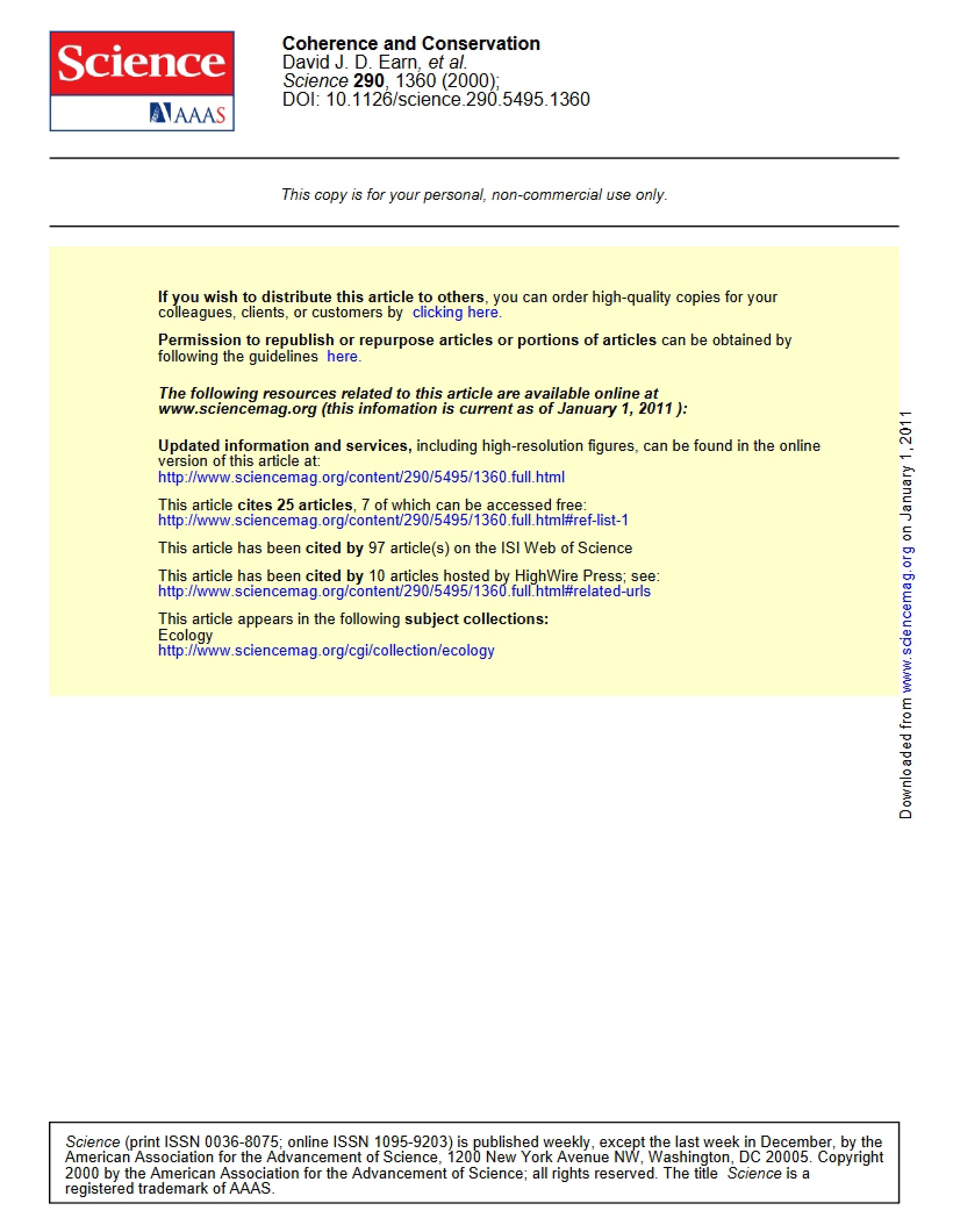 Conservation and Coherence