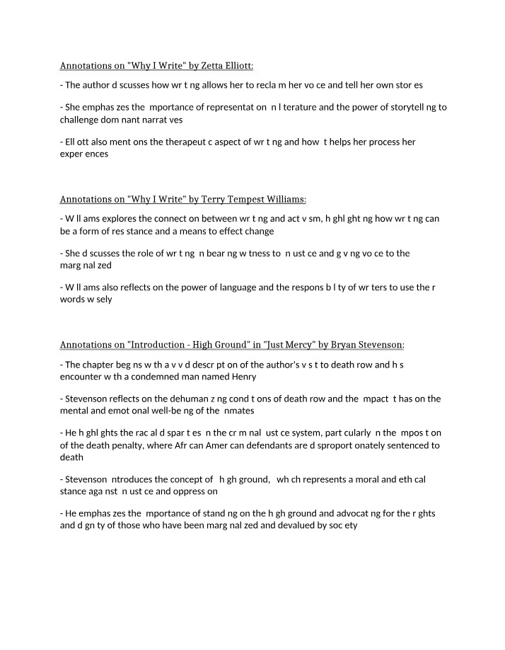 Why I Write Assignment