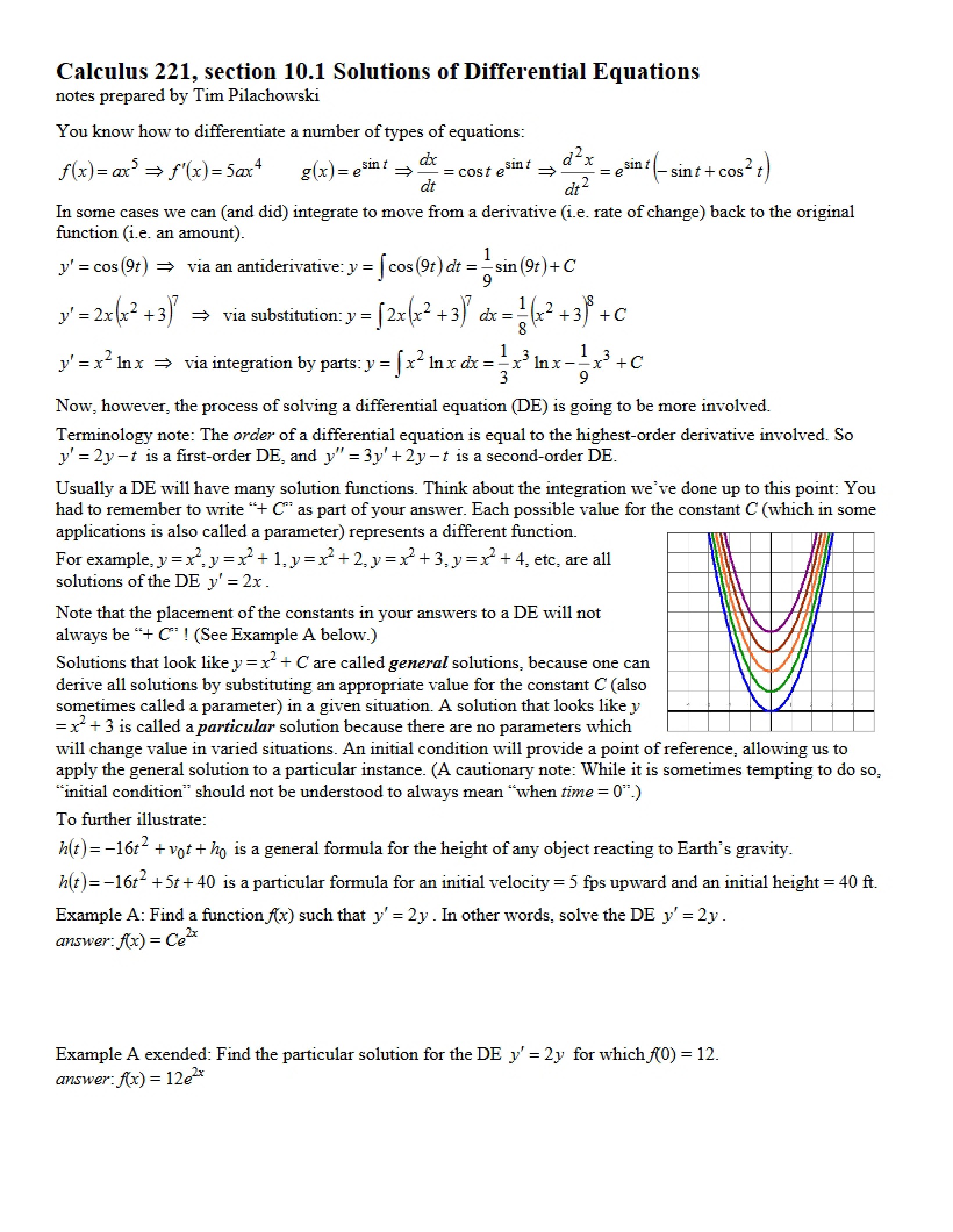 Differential Equations Solutions