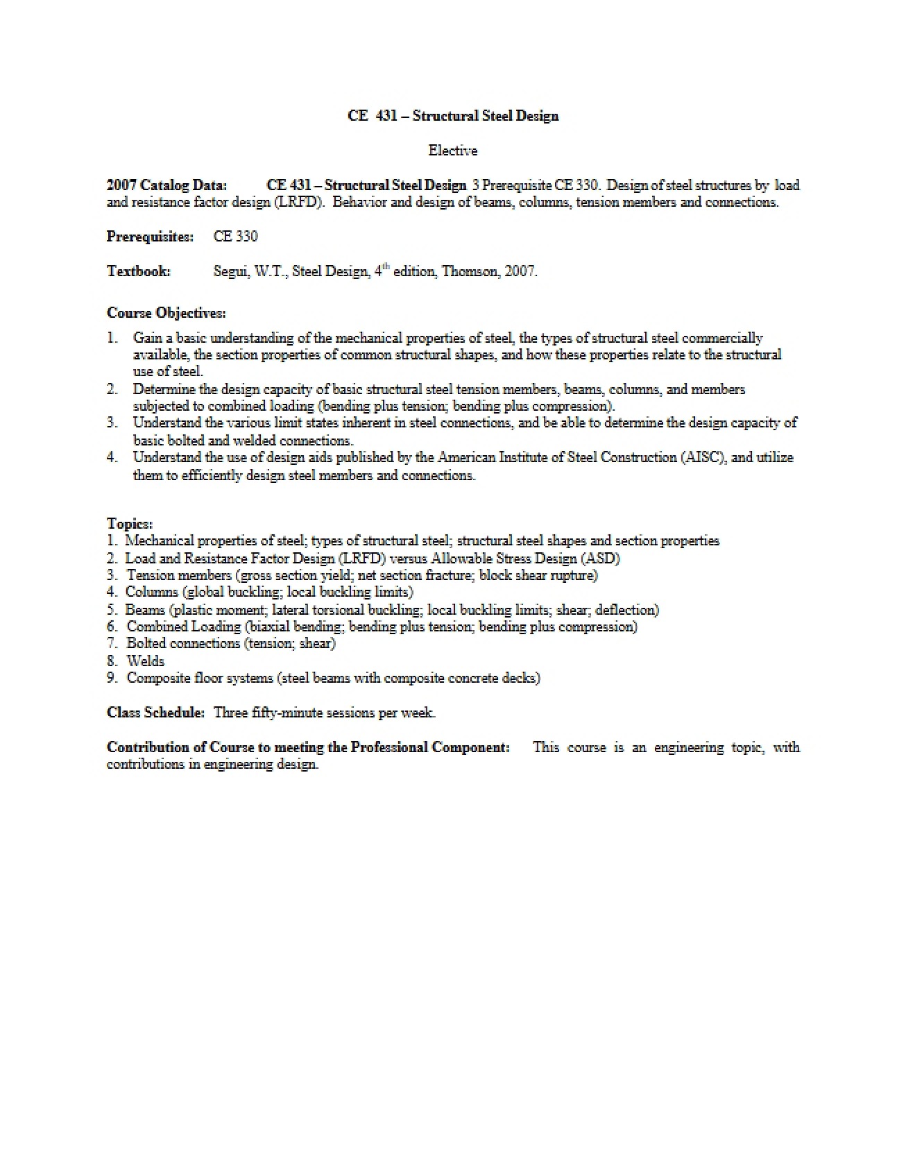 Course Syllabus